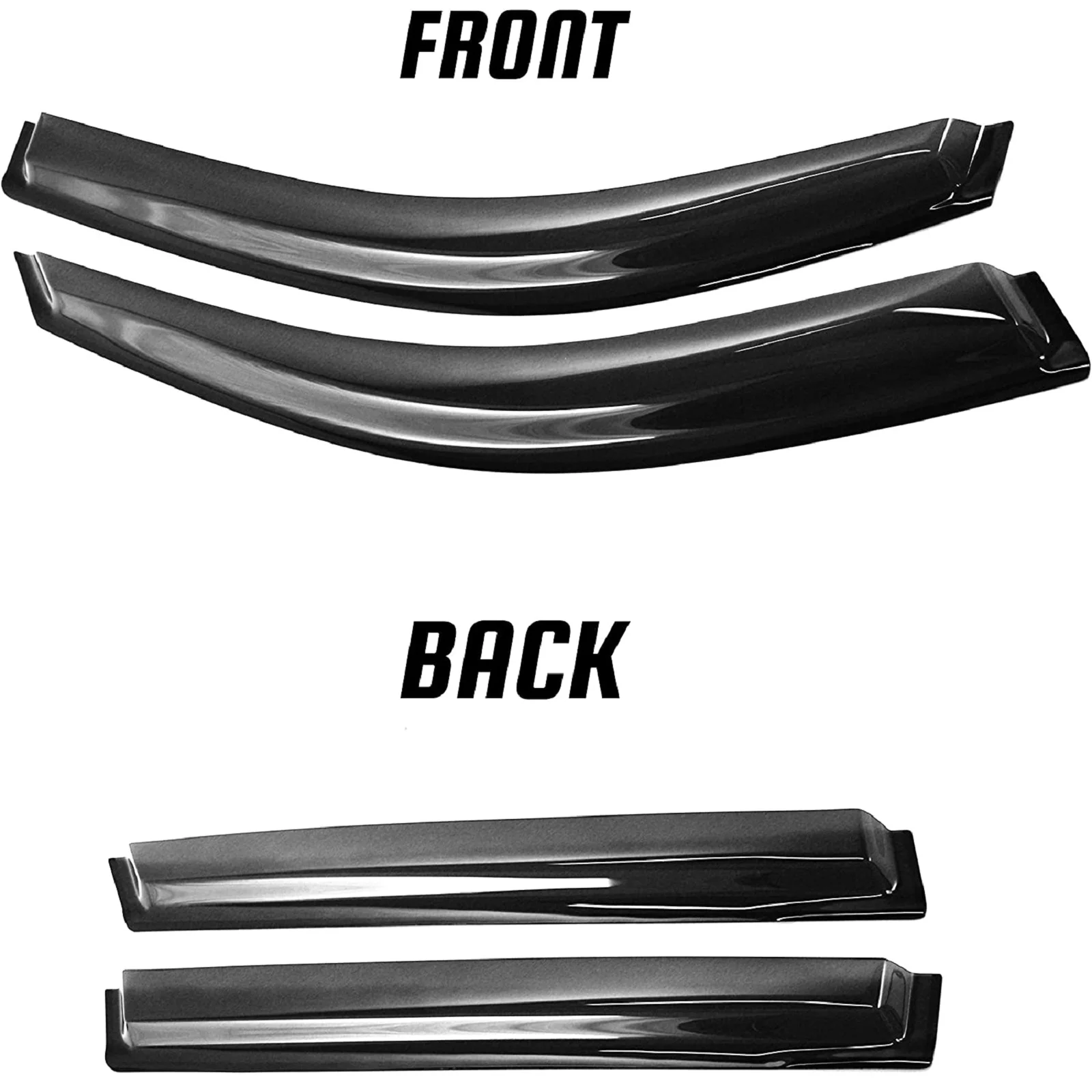 JSP Window Vent Visor For Cadillac Escalade 15-20 Tape-On Rain Guard Deflector