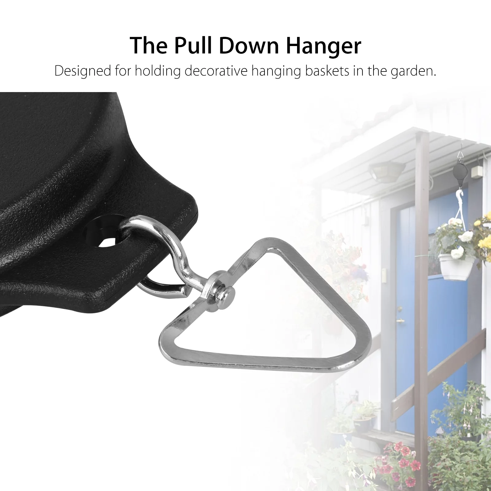 EEEkit Black Plastic and Metal Plant Hangers (2 Pack)