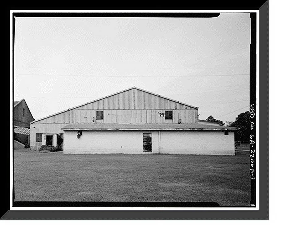 Historic Framed Print, Plains School, Gymnasium, Bond Street (opposite Paschal Street), Plains, Sumter County, GA - 7, 17-7/8