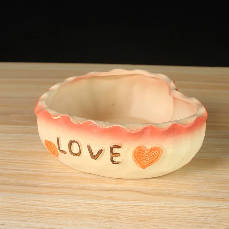 LivNxt Coarse Pottery Succulent Planter - Multi-Succulent Plant Pot Tray