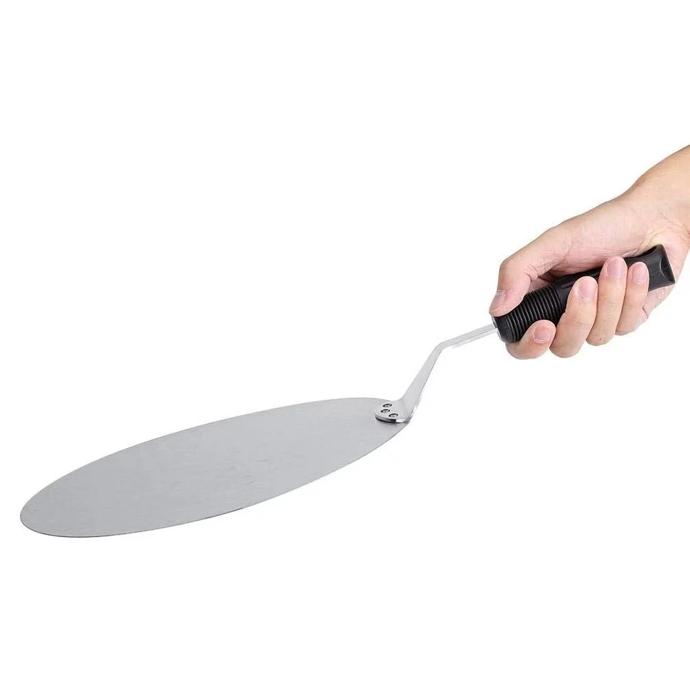Aigid Baking Shovel, 1Pc Stainless Steel Pizza Peel Round Shovel Transfer Tray Kitchen Restaurant Baking Tool Hot