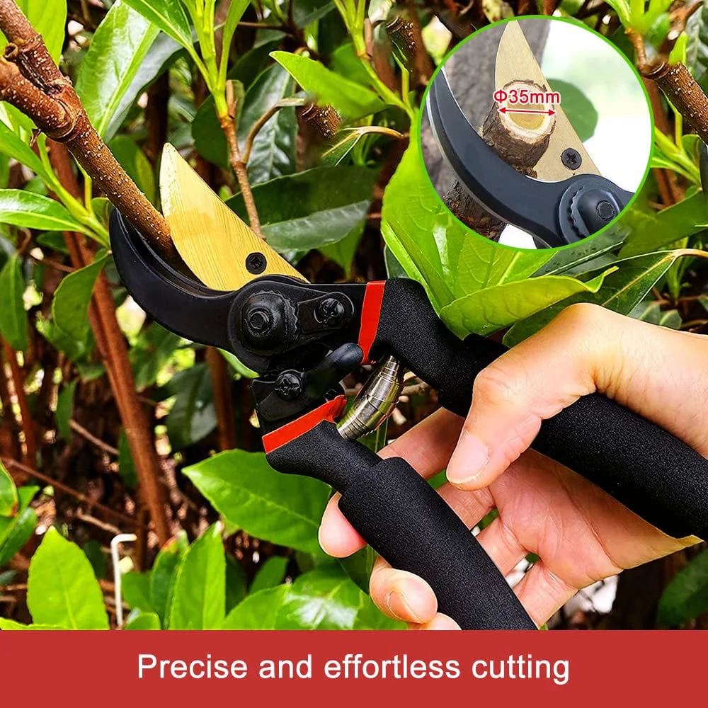 Bypass Pruning Shears for Garden - Heavy-Duty, Ultra Sharp Pruners Made - Perfectly Cutting Through Anything in Your Yard
