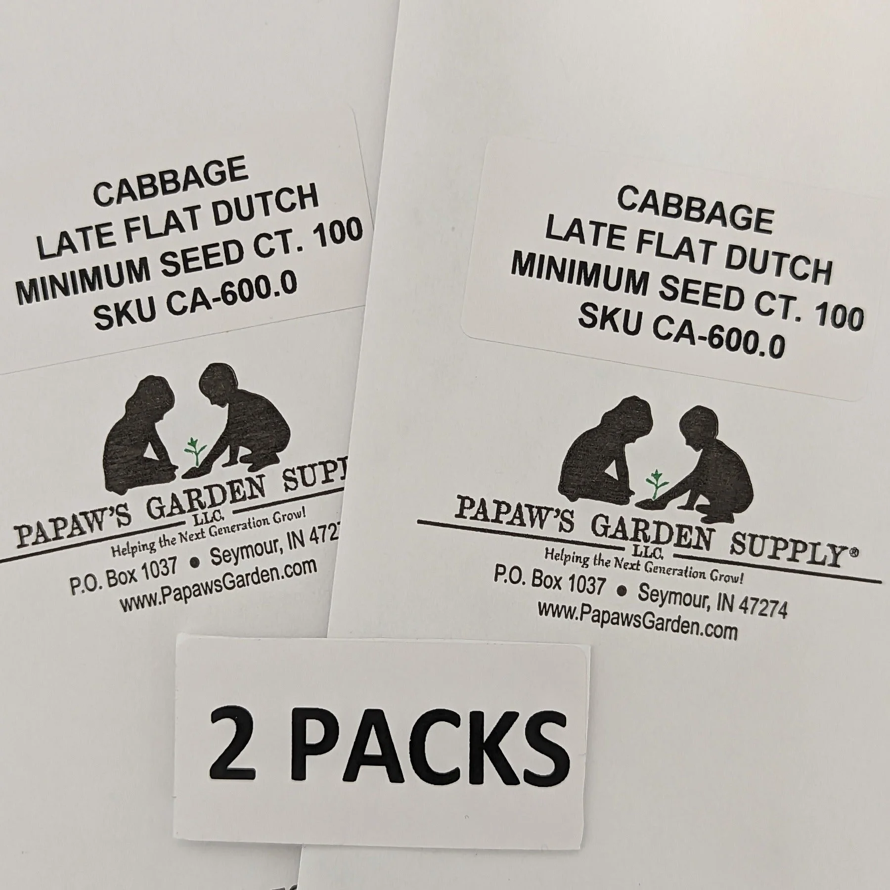 PAPAW'S GARDEN SUPPLY LLC. HELPING THE NEXT GENERATION GROW! Late Flat Dutch Premium Heirloom Cabbage 100 Seeds