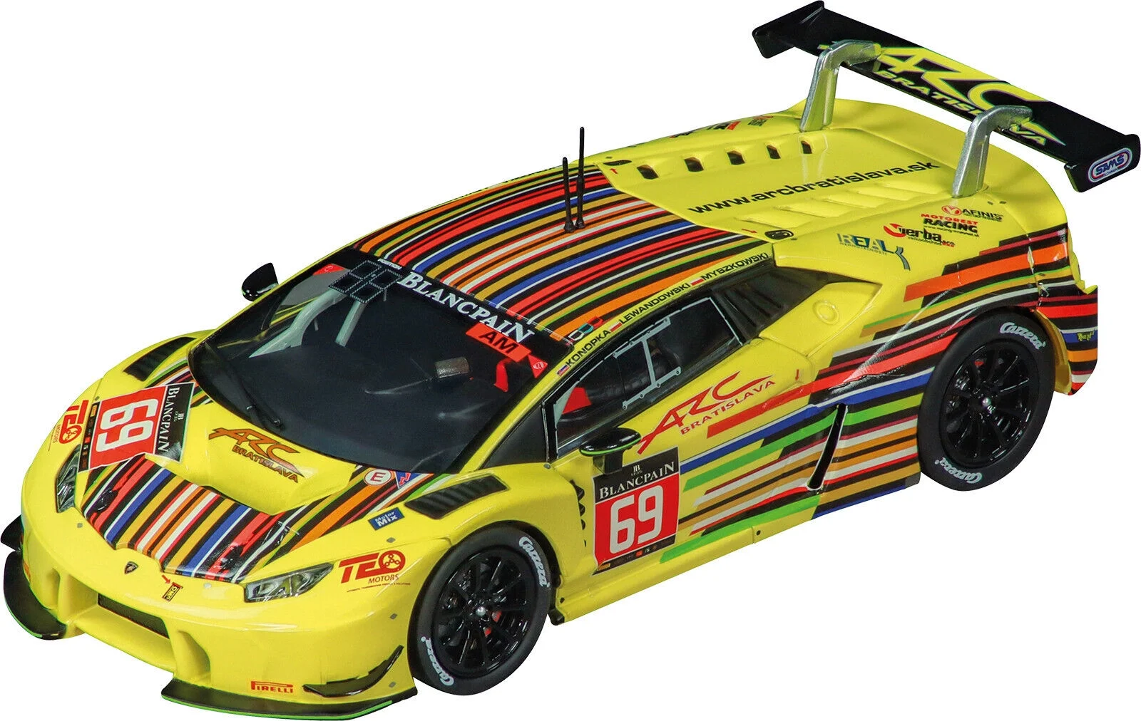 Carrera 20031080 Lamborghini Huracan GT3 ARC Bratislava, No. 69 24H Spa 2016  Digital 1:32 Slot Car