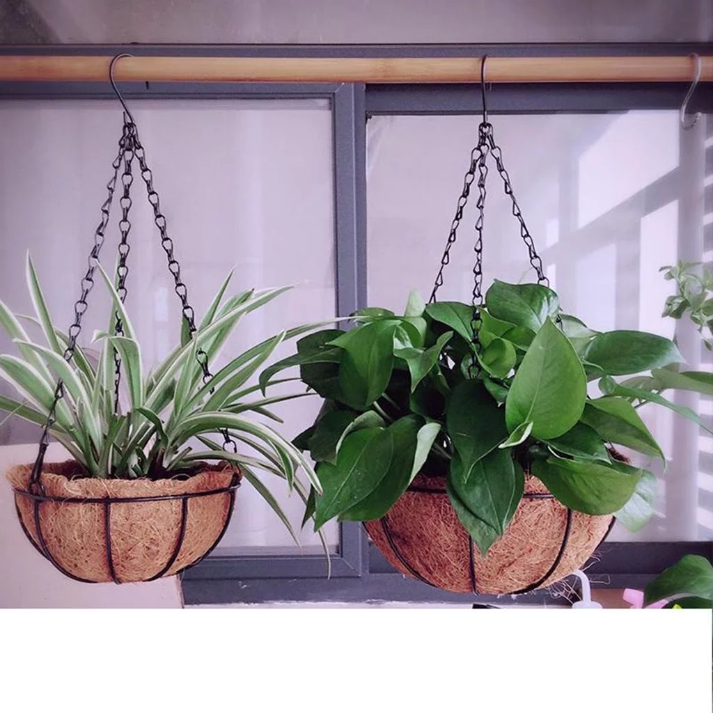 1pc Planter Hanging Flower Basket Growers Flower Pots Hanger Garden 14in 14inch