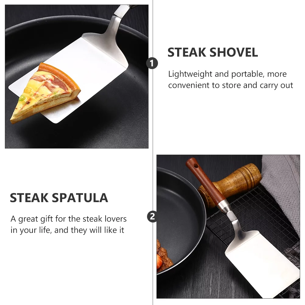 Log Stainless Steel Gifts for Steak Lovers Practical Spatula Griddle Grill Accessories Shovel