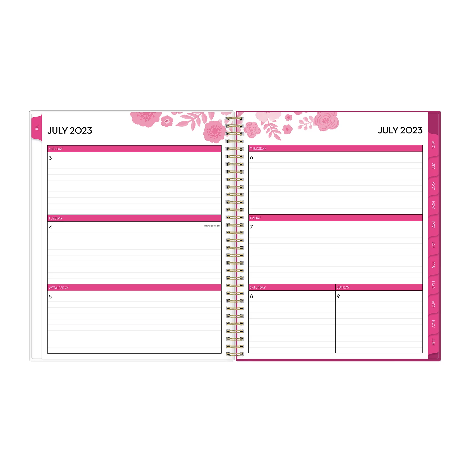 2023-2024 Weekly Monthly Planner, 8.5x11, Blue Sky, Mahalo
