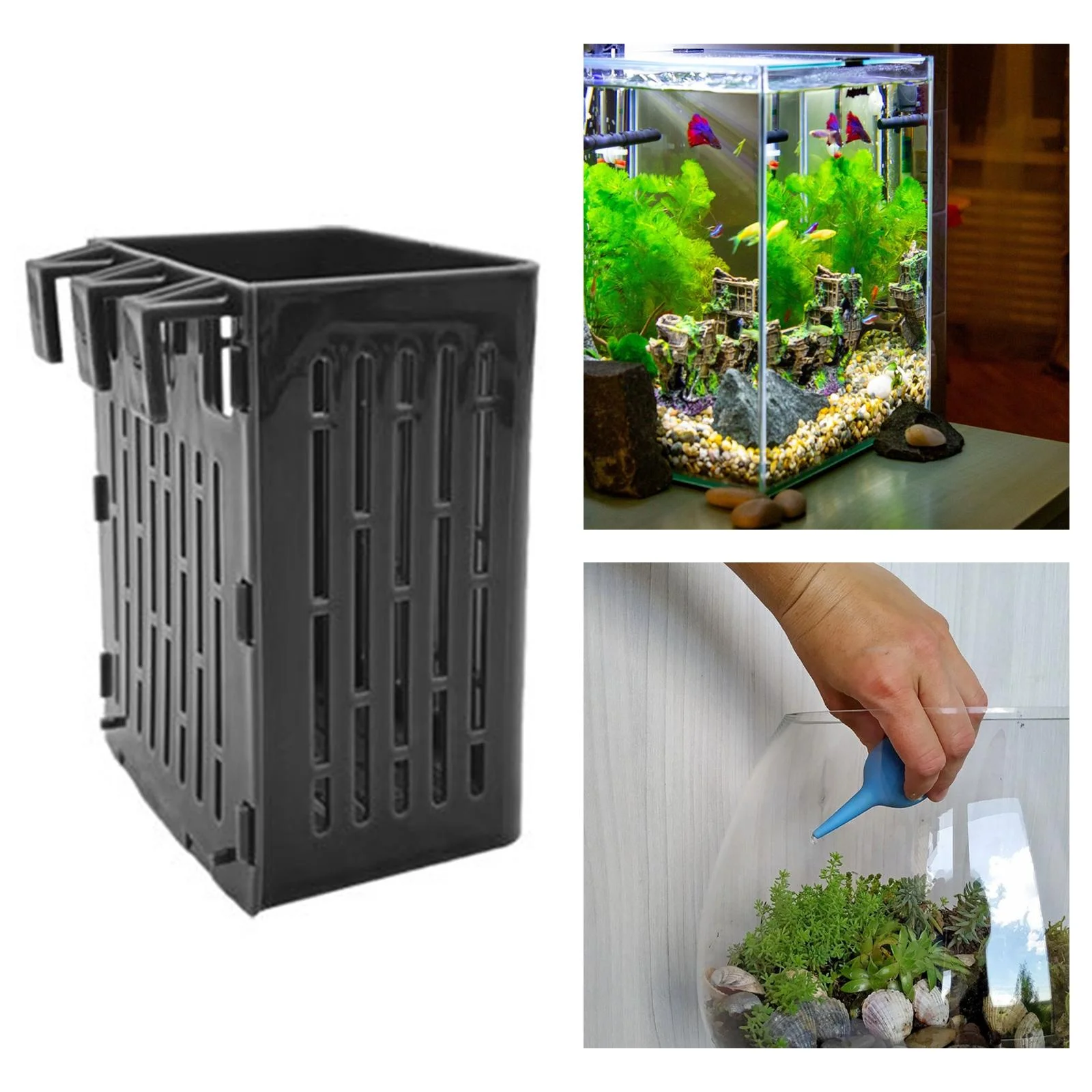 oshhnii Aquarium Plant Holder Lightweight Aquatic Plant Pot Fishes Tank Plant Holder