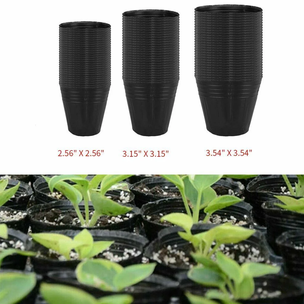 Lot Garden Plant Pots Seedlings Nutrition Cup Nursery Pot Bowl Plastic 2.6-3.5in