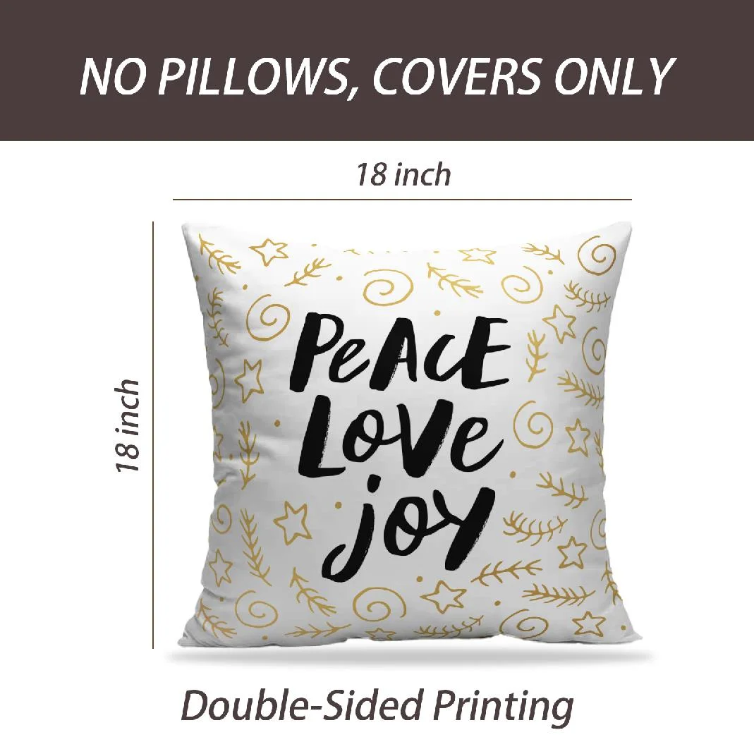LALILO Throw Pillow Covers Peace Love Joy Trendy Brush Lettering Cushion Cover 18