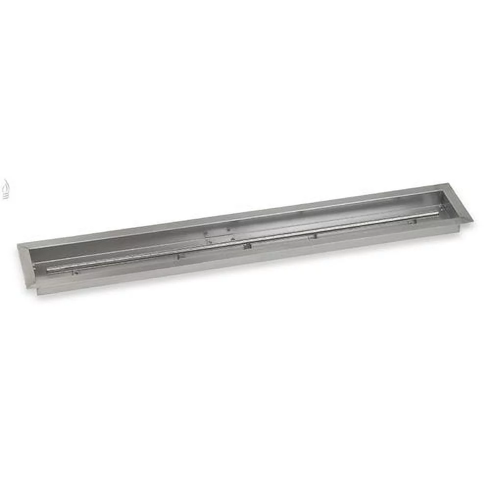 American Fireglass SS-LCB-72 72 x 6 in. Stainless Steel Linear Drop-In Fire Pit Pan