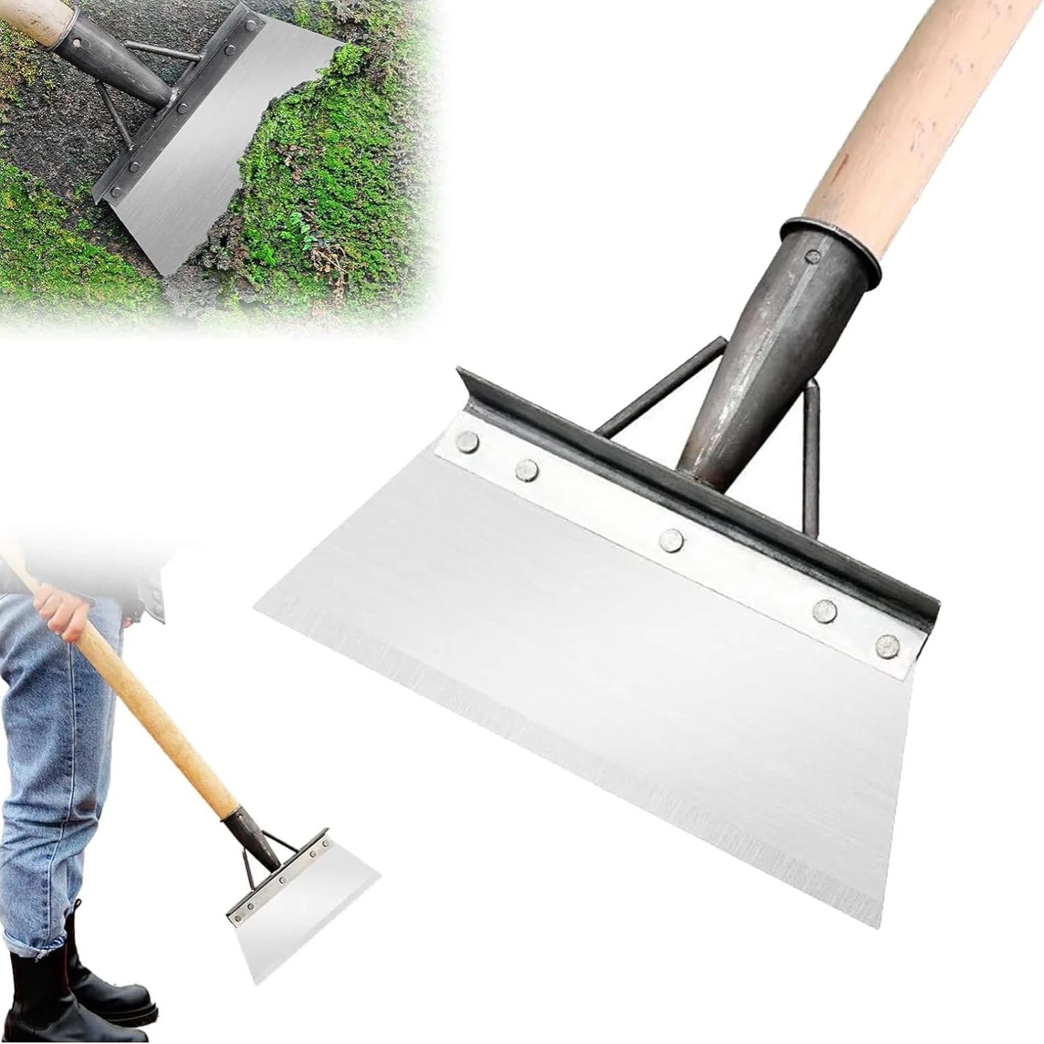 Multifunctional Cleaning Shovel  Square Garden Spade Shovel  Farm Weeding Planting Shovel  Cleaning Shovel for Weeds  Lawn Edging and Weed Removal Tool (30cm/11.81in)