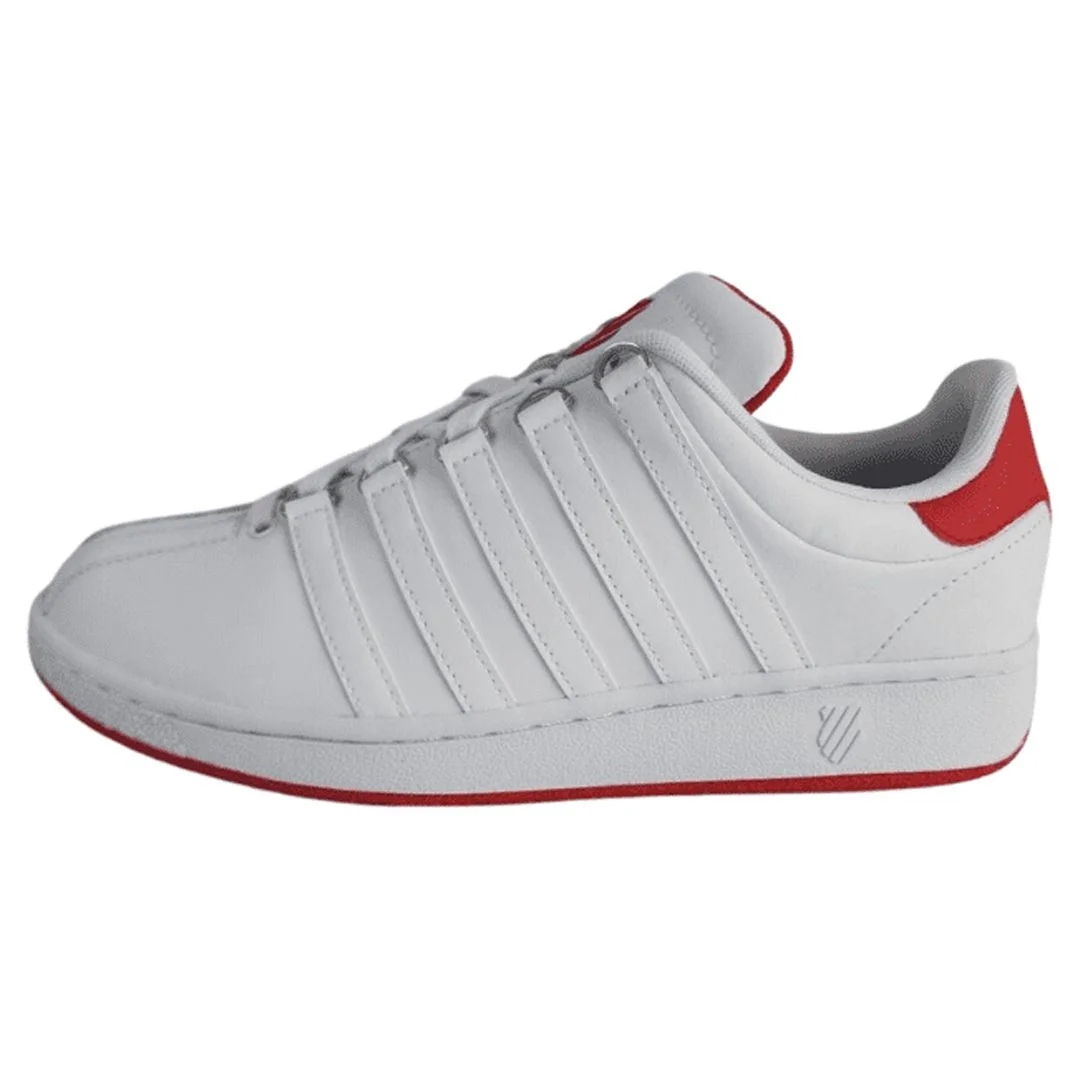 K-Swiss Classics VN 03343150 Men Sneakers Leather Athletic White Red SZ 10.5