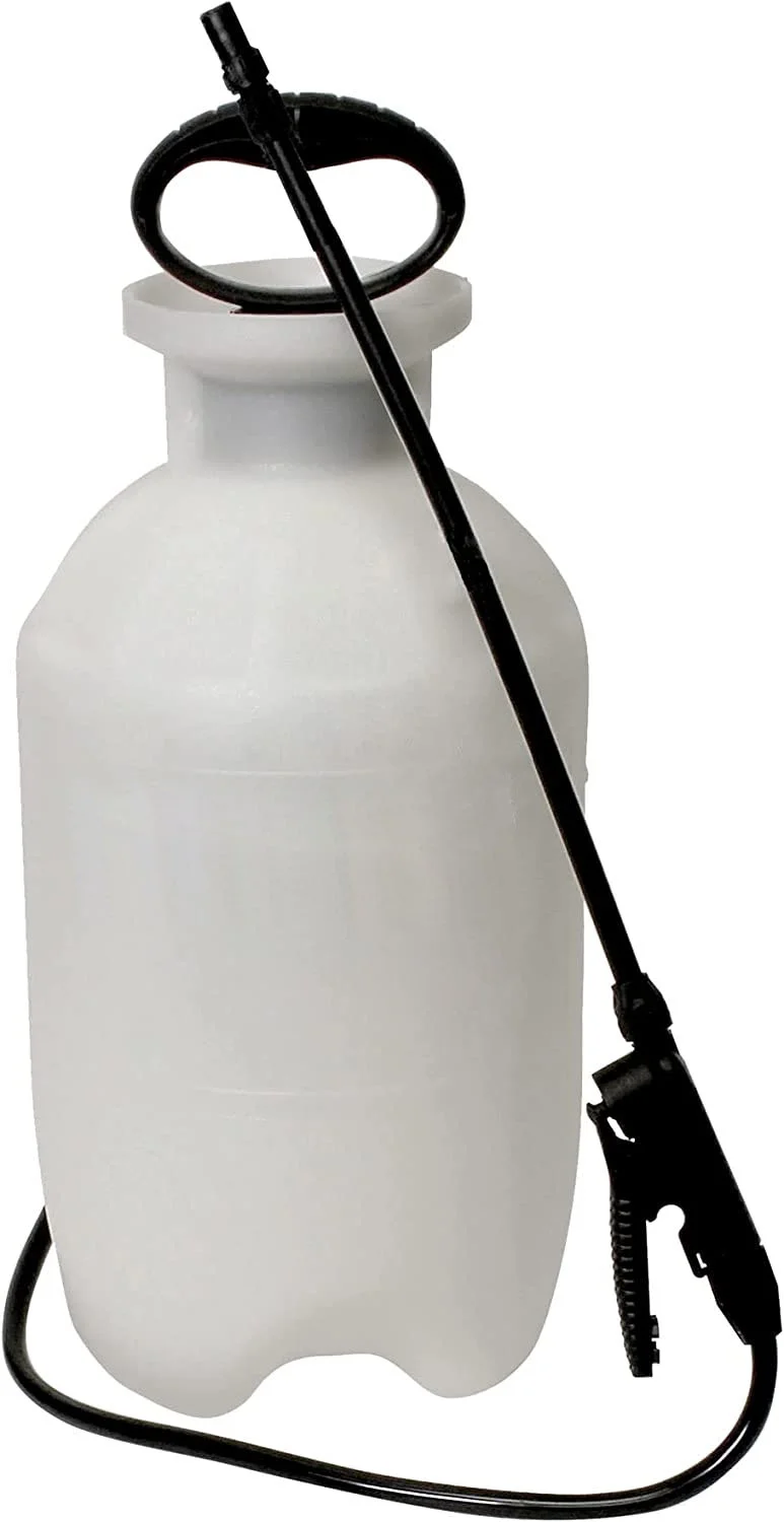 Made in USA 1 -Gallon Lawn and Garden Pump Pressured Sprayer, for Spraying Plants, Garden Watering, Weeds and Pests, Polypropylene, Translucent White