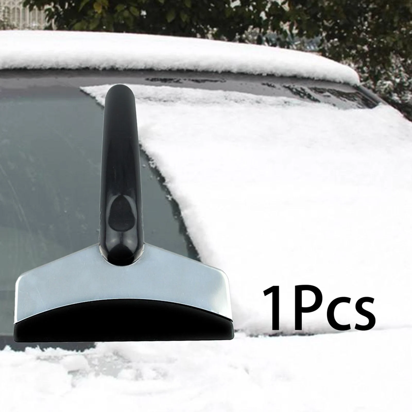 yotijar Car Snow Shovel with Grip Stainless Steel Windshield Ice Scraper Universal