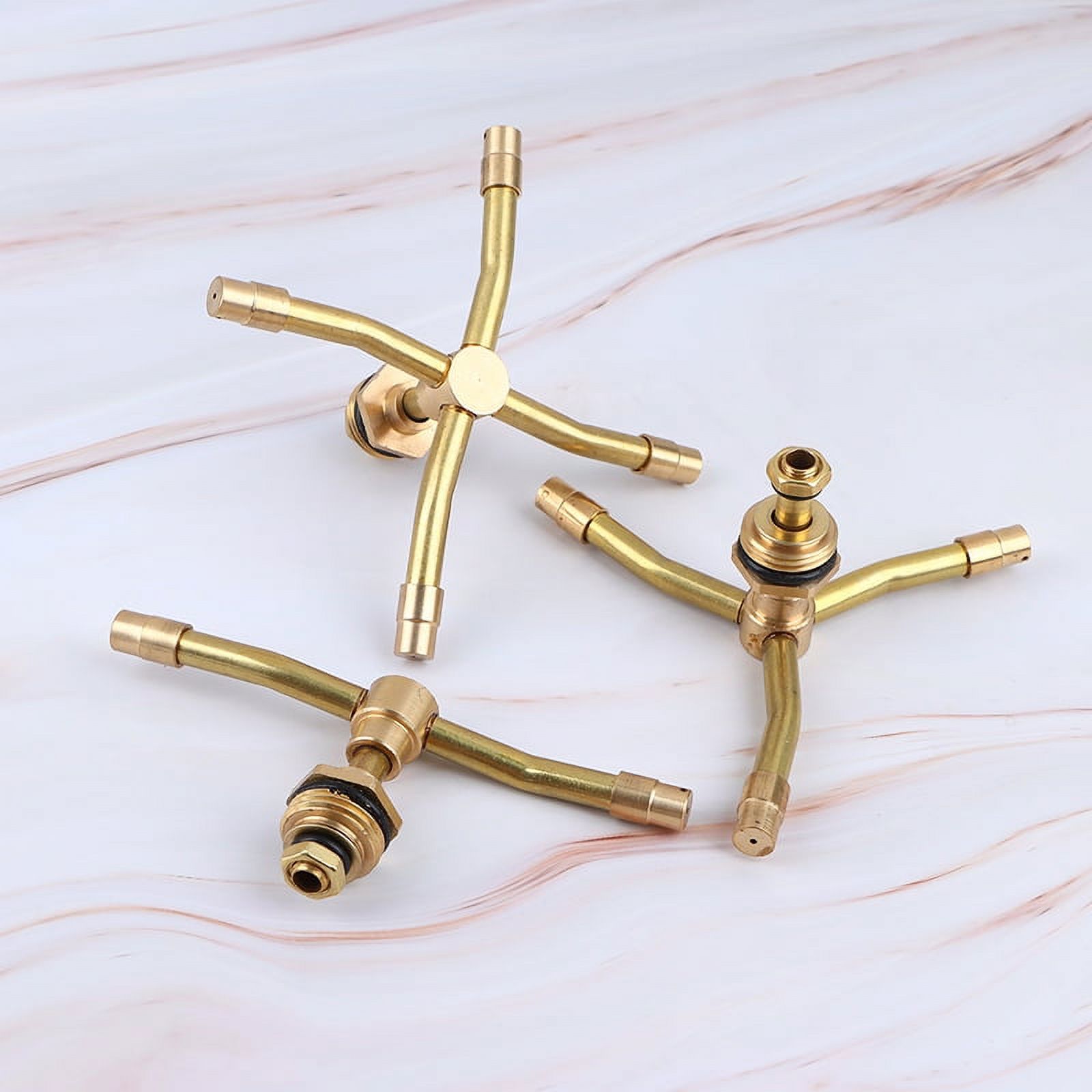 1Pc 2/3/4 Arm °Automatic Rotary Whirling Sprinkler Garden Lawn Irrigation Watering Nozzle Spray Rotating Brass Sprayer