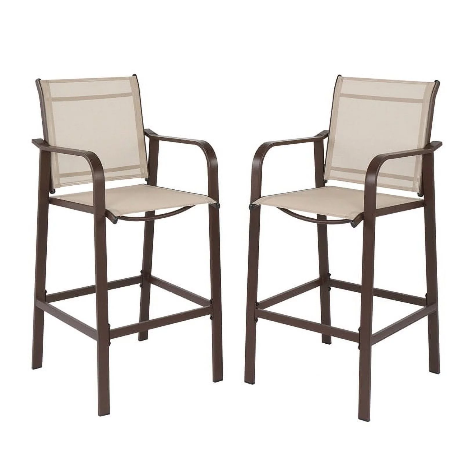 Karlhome Outdoor Cast Iron Bar Dining Chairs (Set of 2)
