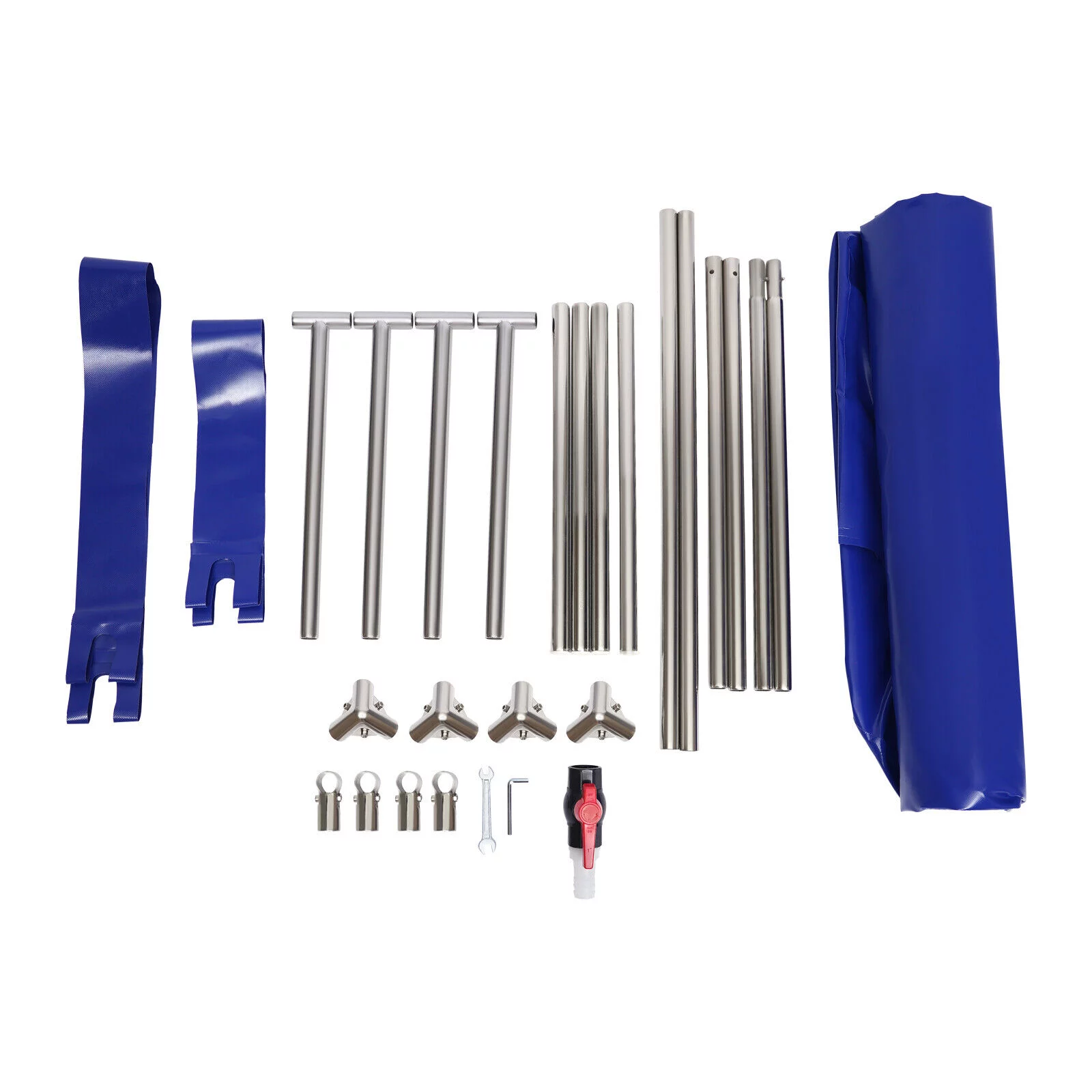 Cuboid Canvas Fish Pond Aquarium Fish Water Tank Koi Breeding Pond+Drain Valve