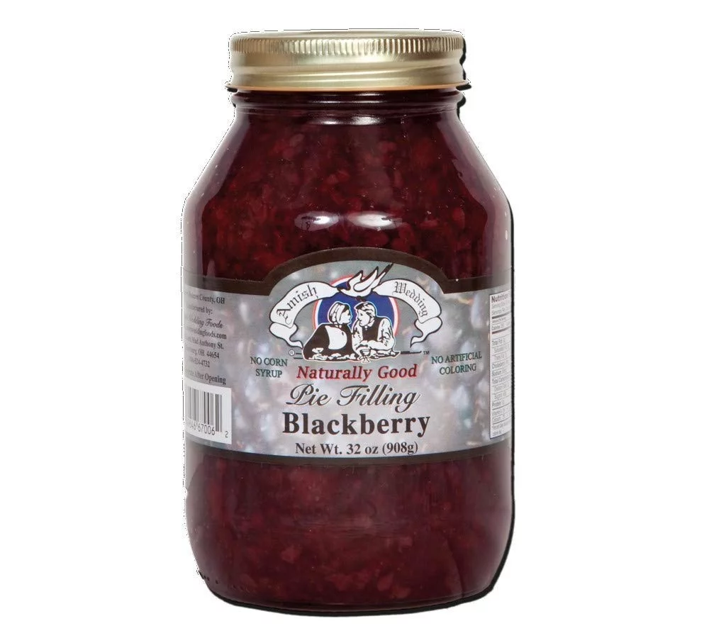 Amish Wedding Blackberry Pie Filling, 2-Pack 32 Ounce Jars