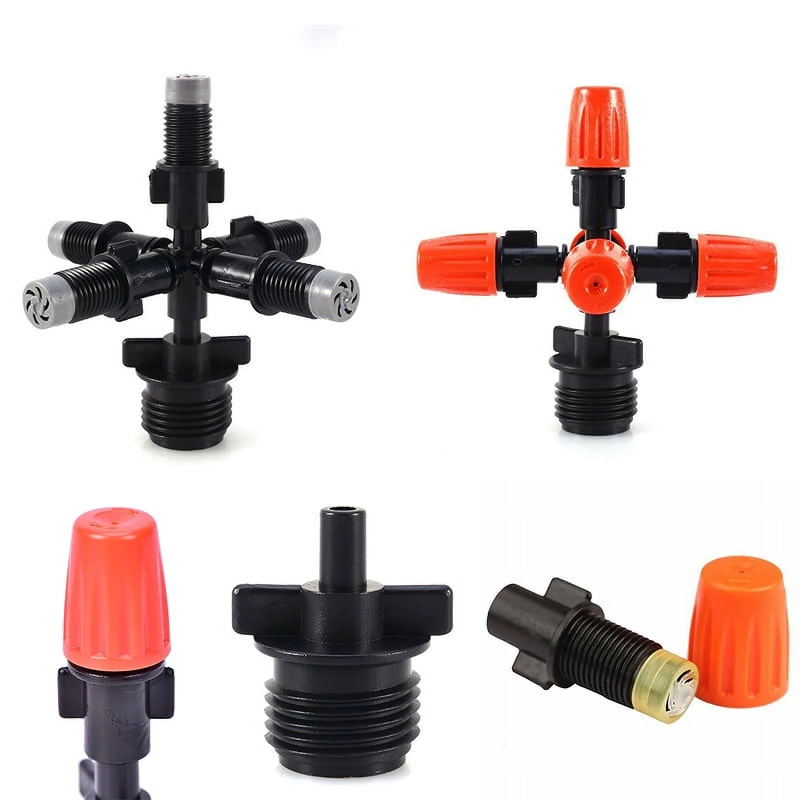 Garden Sprinkler Irrigation Mist Fog 5-head Nozzle Spray 1/2 