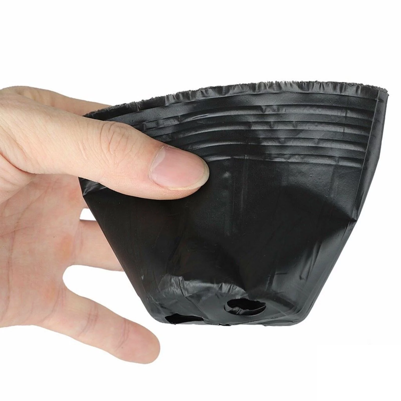 100pcs Household Garden Black Plastic Nutrition Pots Practical Durable Soft Nutrition Pots