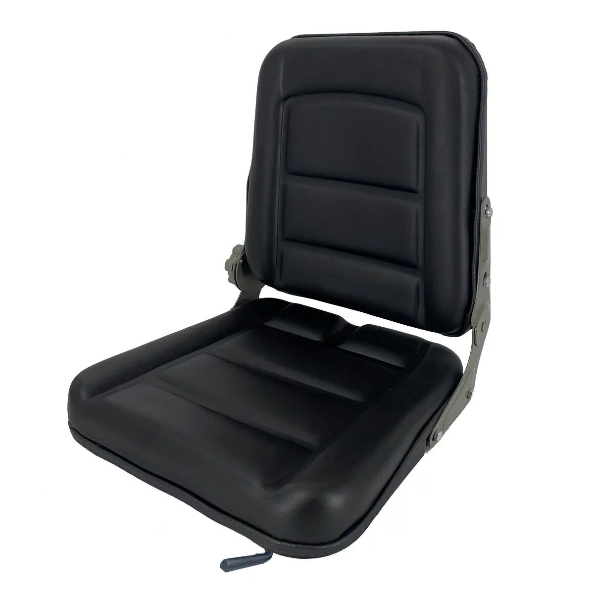 TABODD Black Forklift Tractor Seat Universal w/ Backrest Slide Track Steel Compact Mower