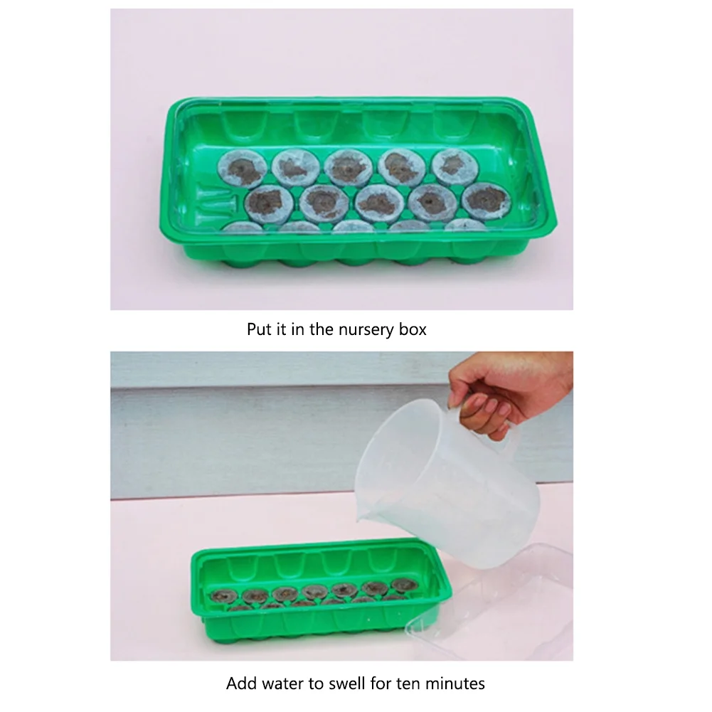 10pcs Jiffy Peat Pellets Seedling Soil Block Starting Plugs Seeds Starter