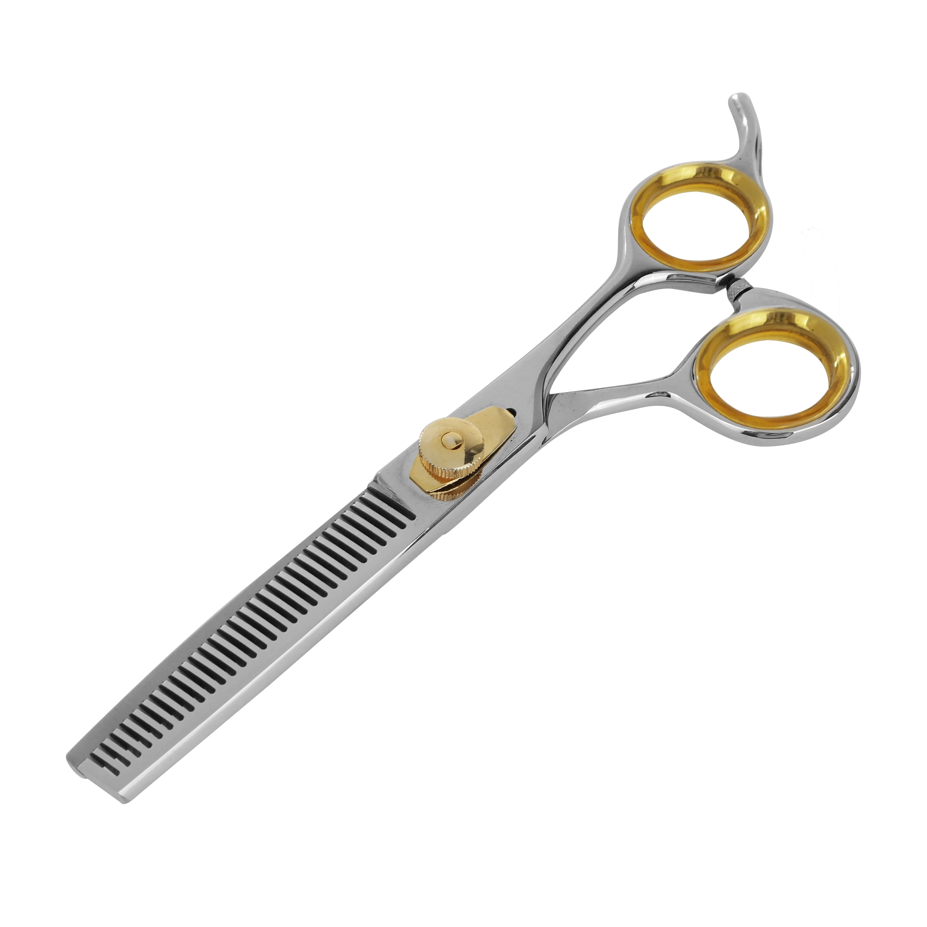 Sharf Shears, Professional Thinning Barber Scissors: Sharp 440c Japanese Thinning Scissors 6.5 inch 30 Teeth, Gold Touch series