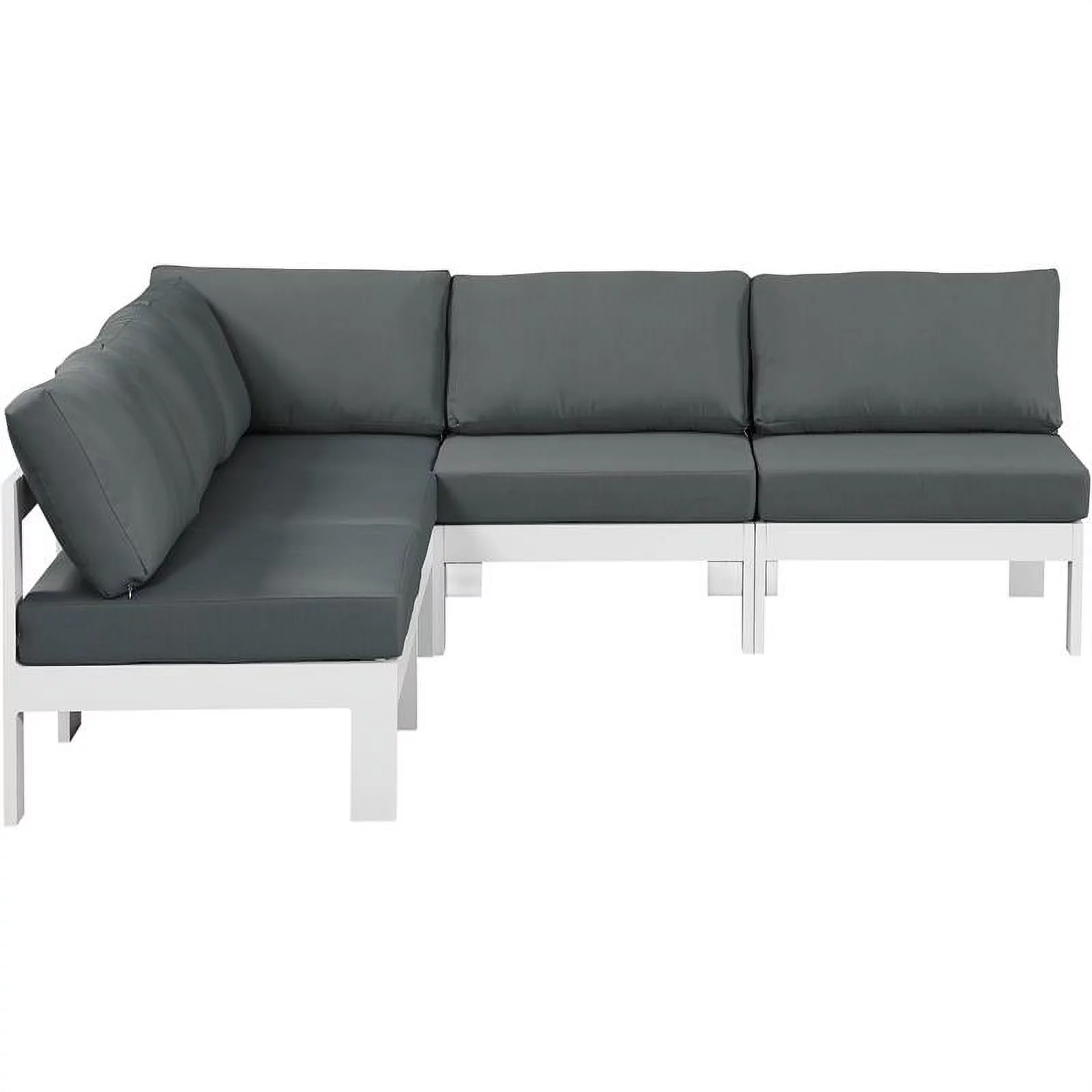 Meridian Furniture Nizuc Grey Outdoor Patio Modular Sectional