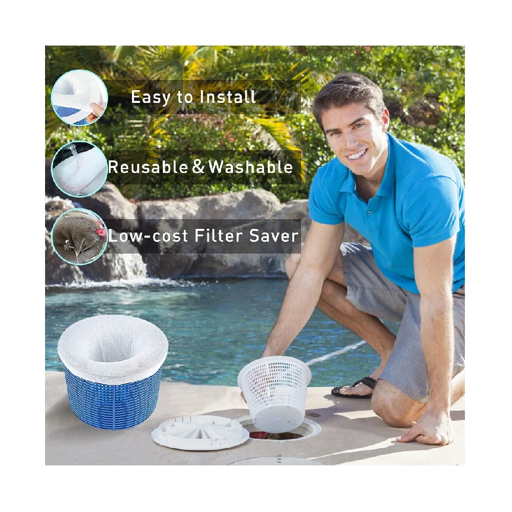 5 Pcs Skimmer Pool Socks Filter Large Swimming Pool Cleaning Net Leaf Skimmer Hot Tub Spa Pond