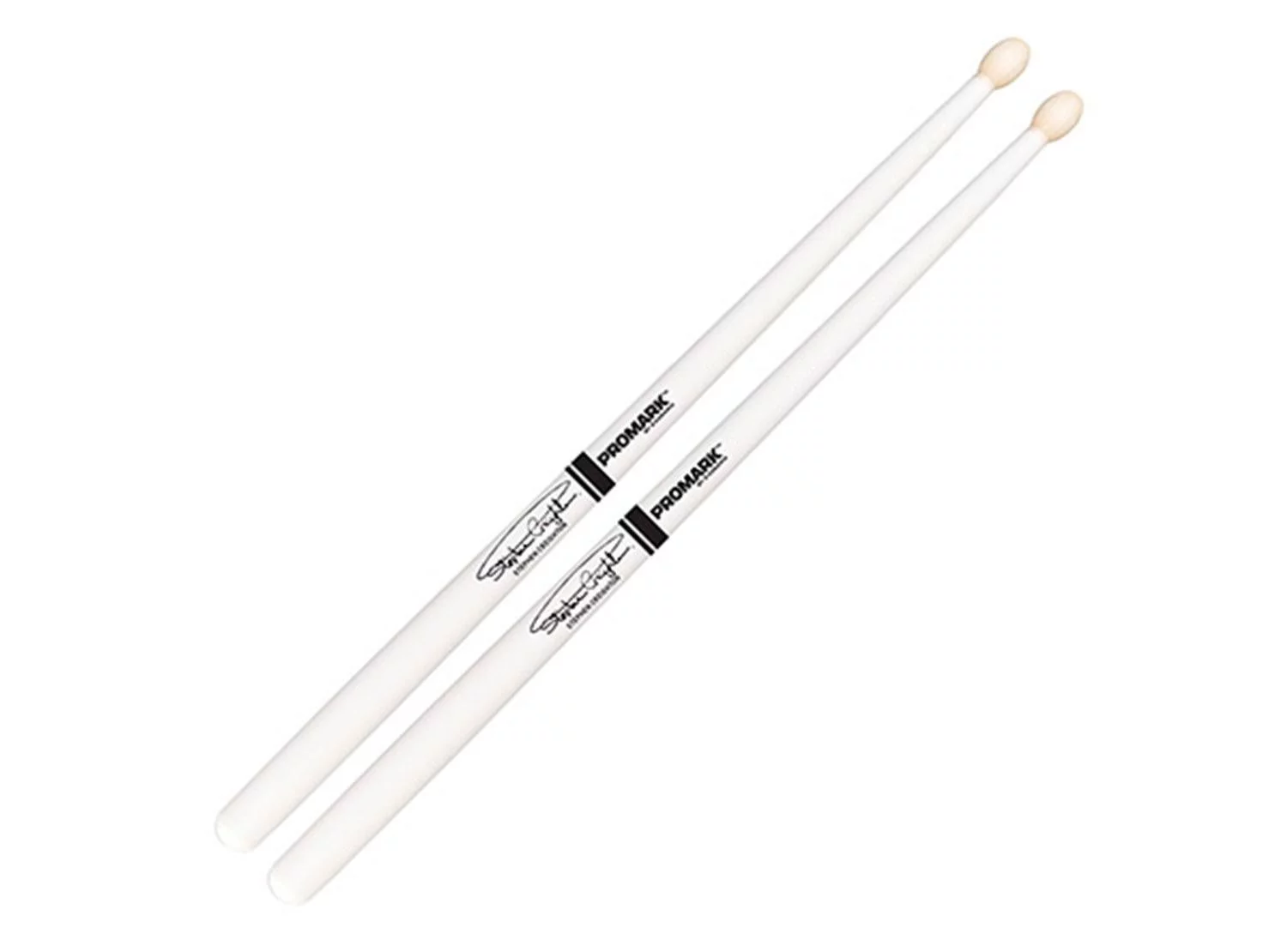 Promark Signature Stephen Creighton Maple Wood Tip Pipe Band Drumsticks - White