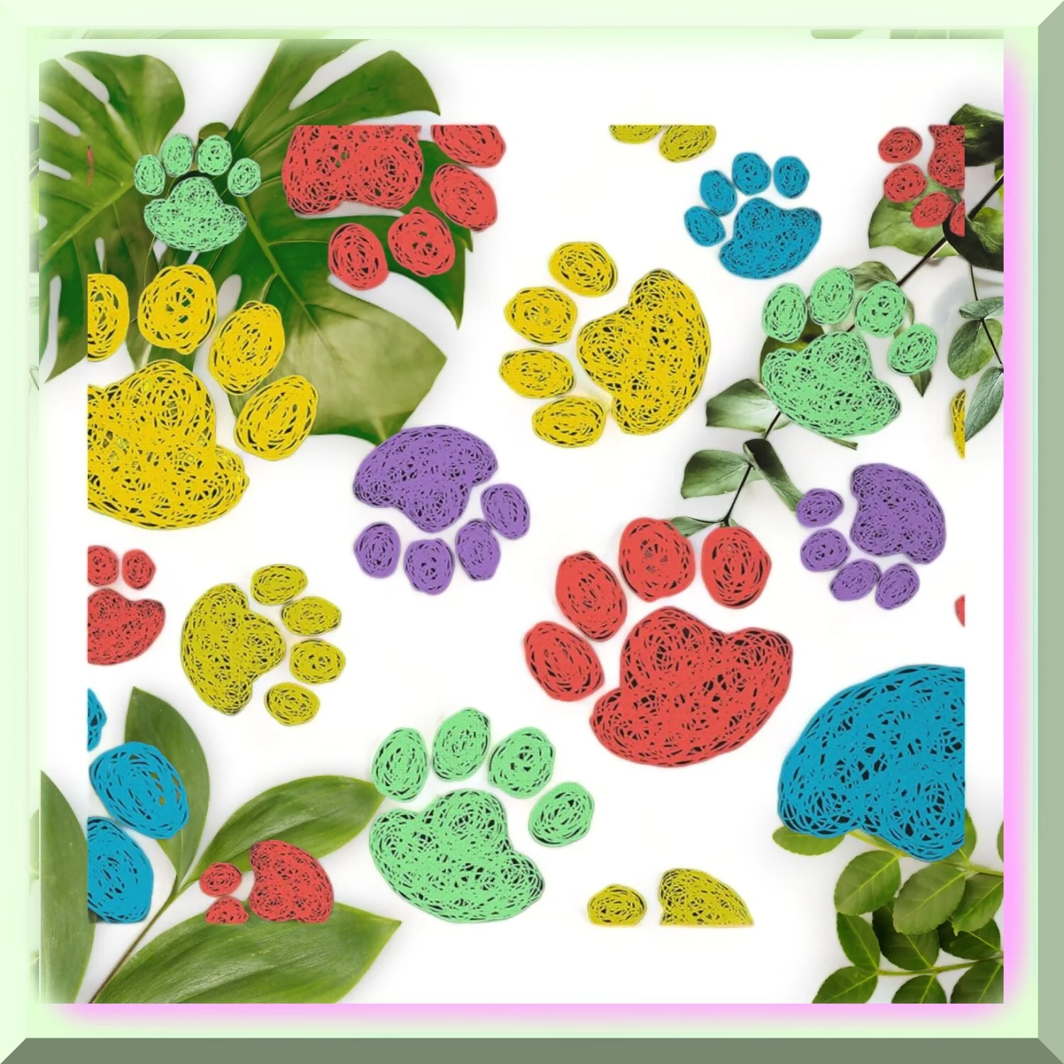 Pawfectly Drawn DoodlePrint: Vibrant Chair Upholstery Fabric - DIY Delight for Home Projects! Weatherproof Outdoor Fabric - 5 Yards of Blissful Blue.