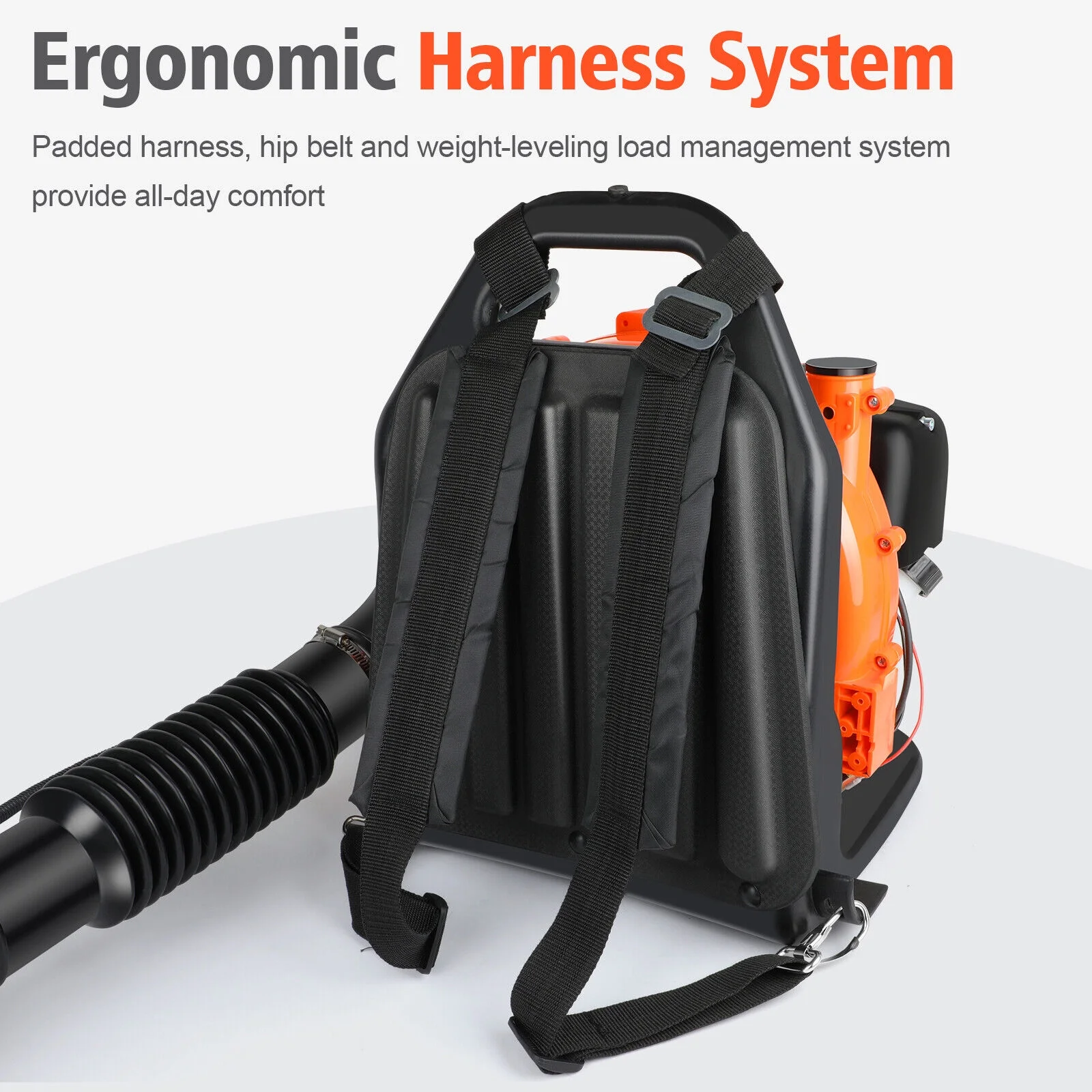 Backpack 43CC Leaf Blower Gas Powered Snow Blower 665CFM 270MPH 2-Stroke 3HP US