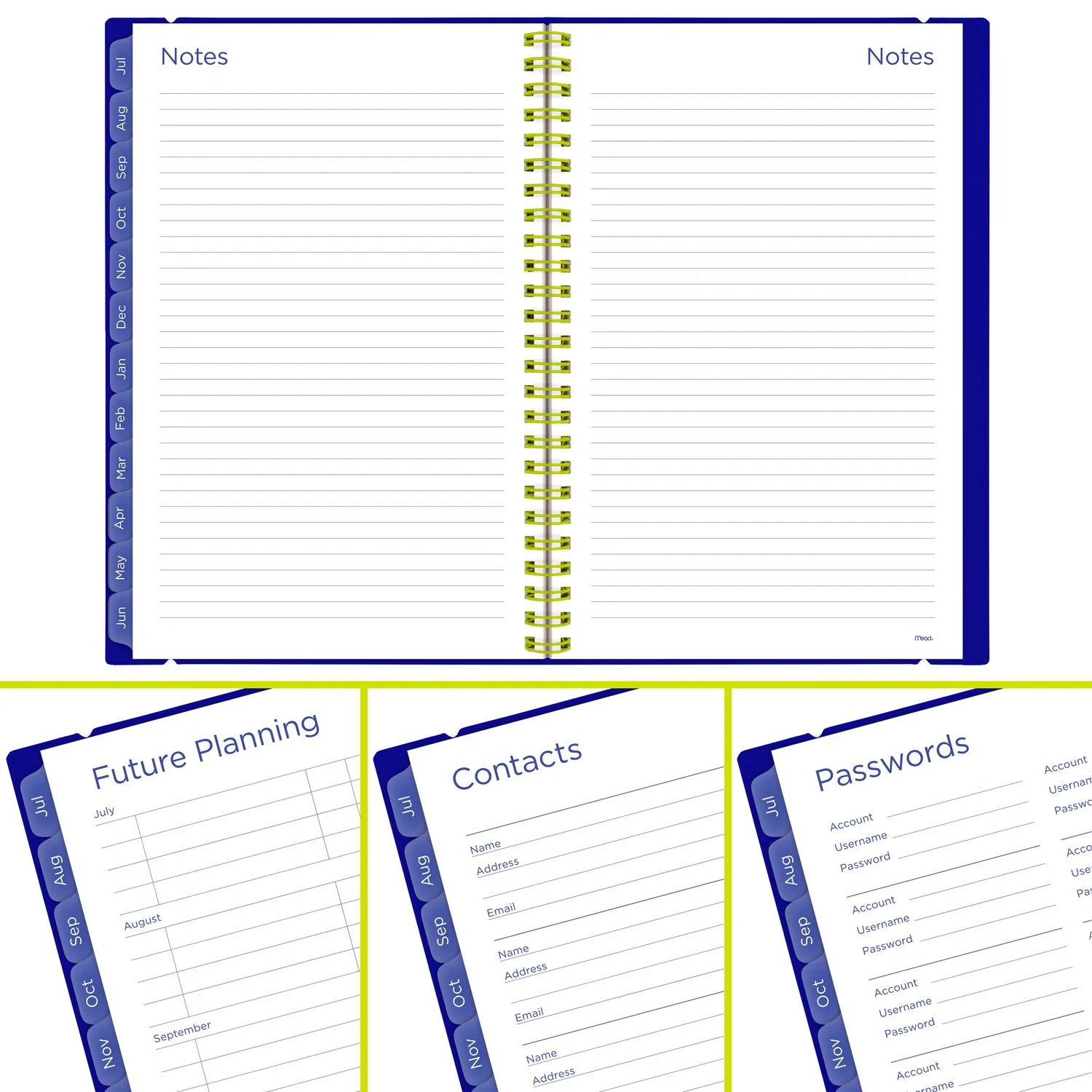 Mead Monthly Weekly Medium Indigo Planner