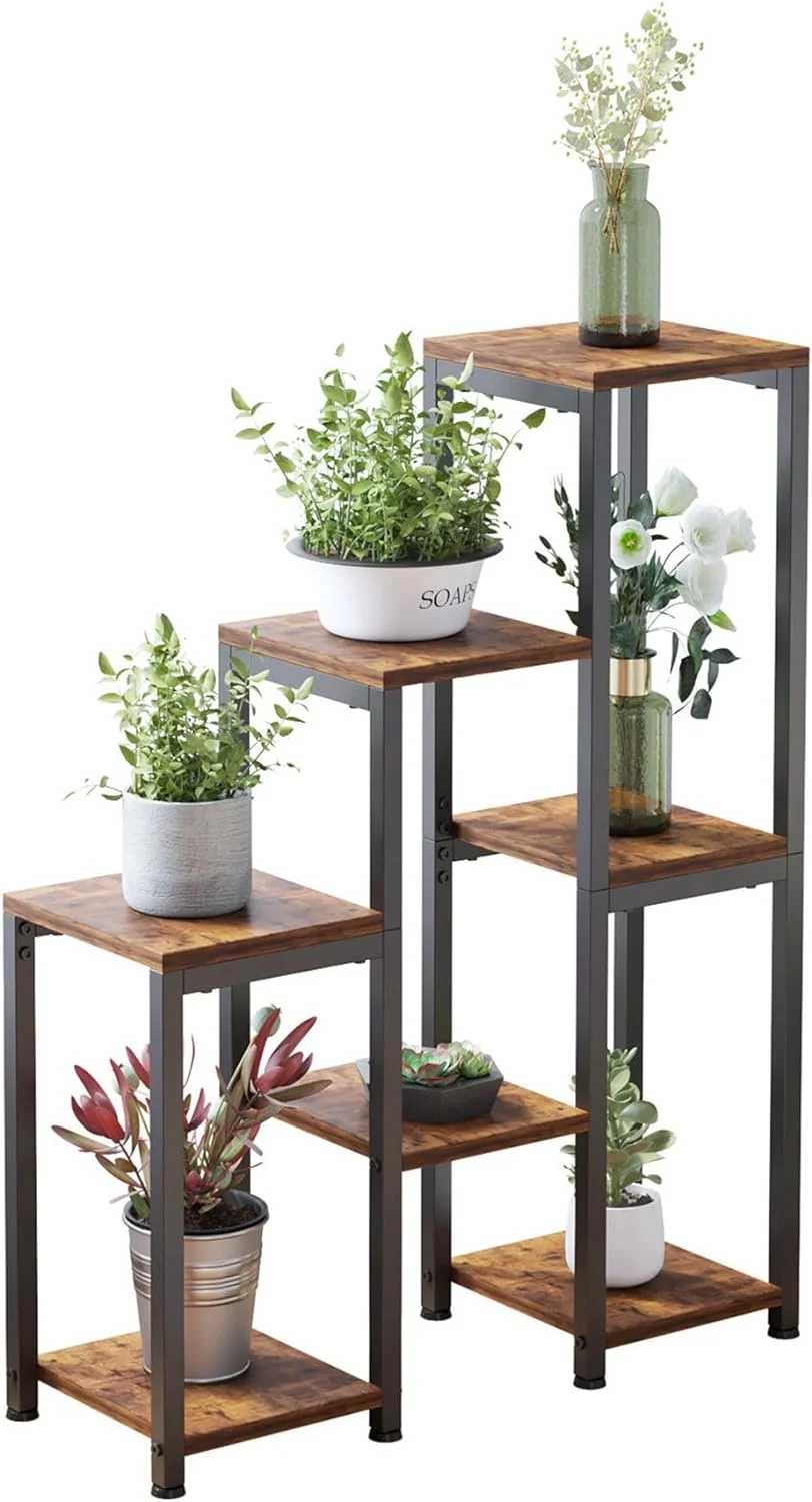 Indoor 3-Tier Corner Plant Stand: Multi-Pot Metal Shelf