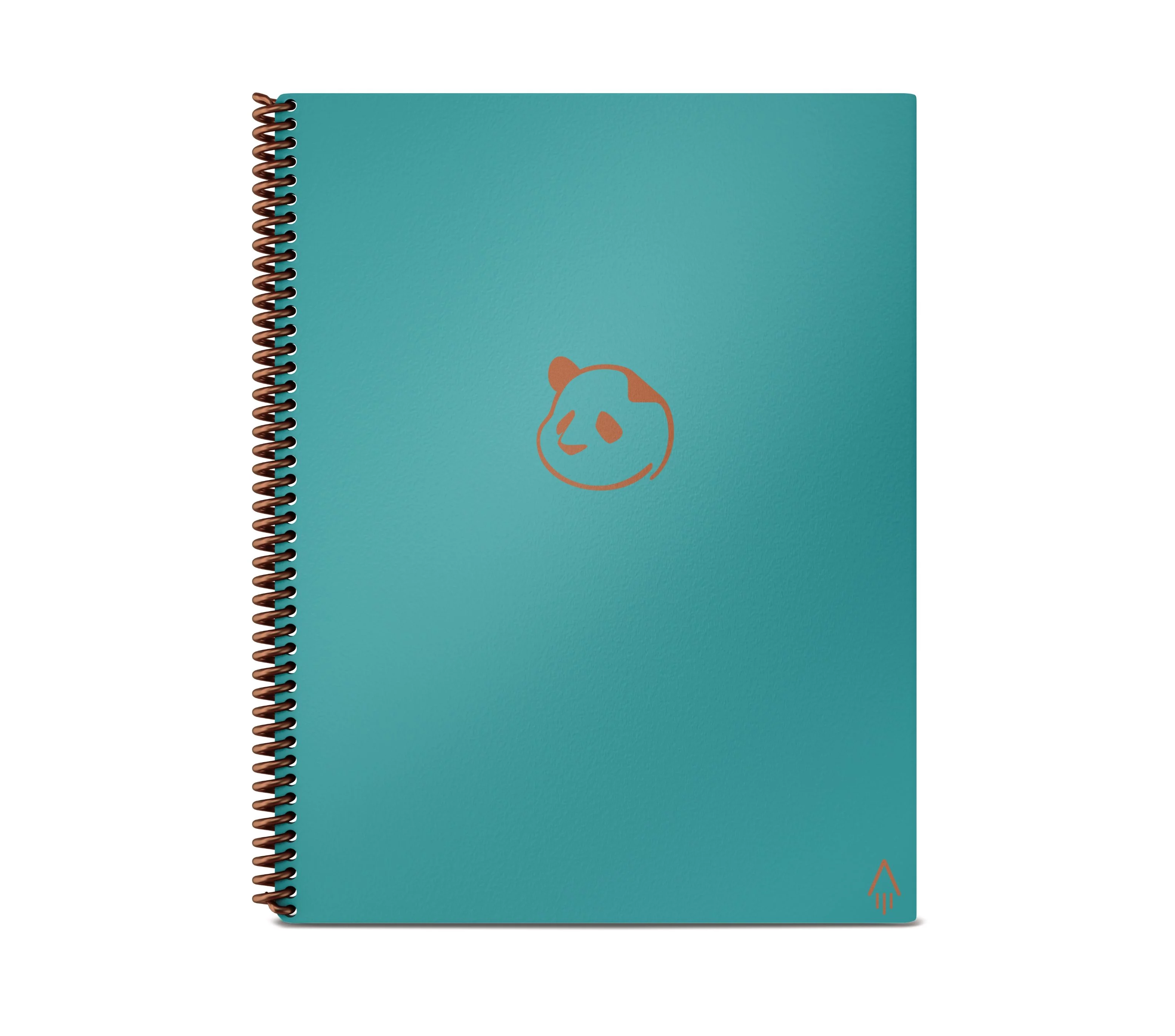 Rocketbook Reusable Smart Panda Planner, Undated - Teal - Letter Size Eco-friendly Notebook (8.5