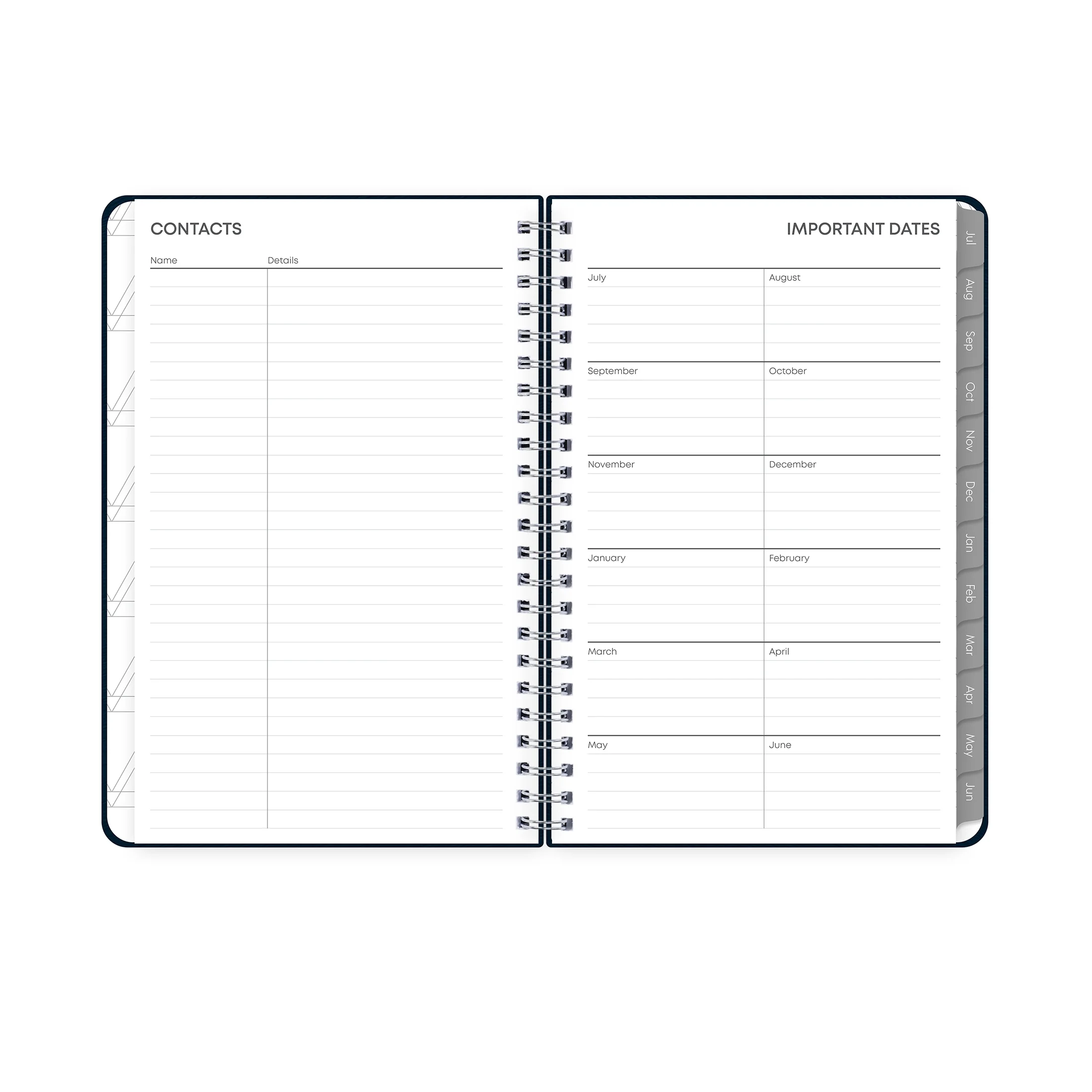 2024-25 Weekly Monthly Planner, 5x8, by Blue Sky, Navy