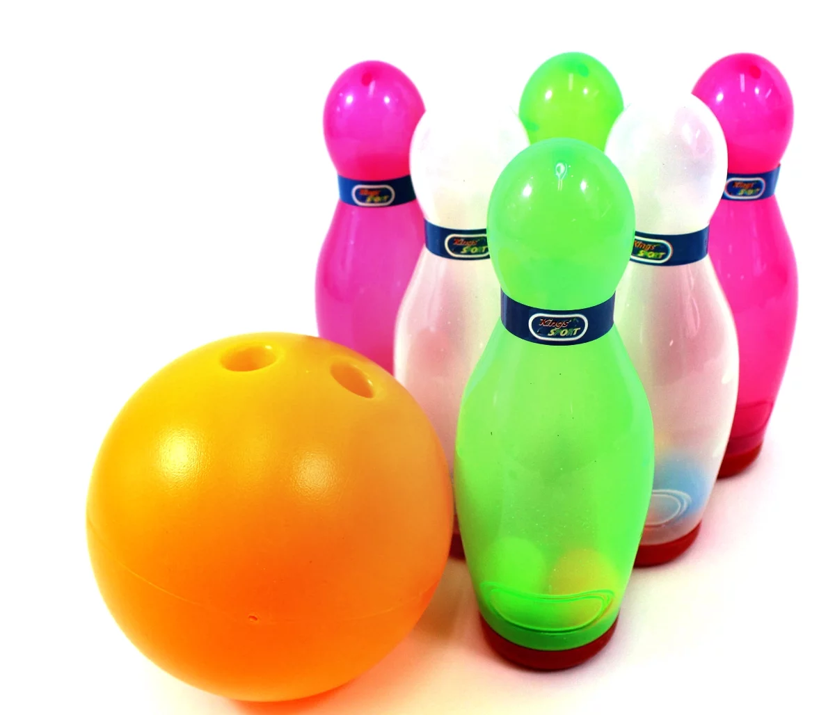 Deluxe Kids Toy Bowling Play Set with 6 Large Pins, Bowling Ball and Mini Shakers