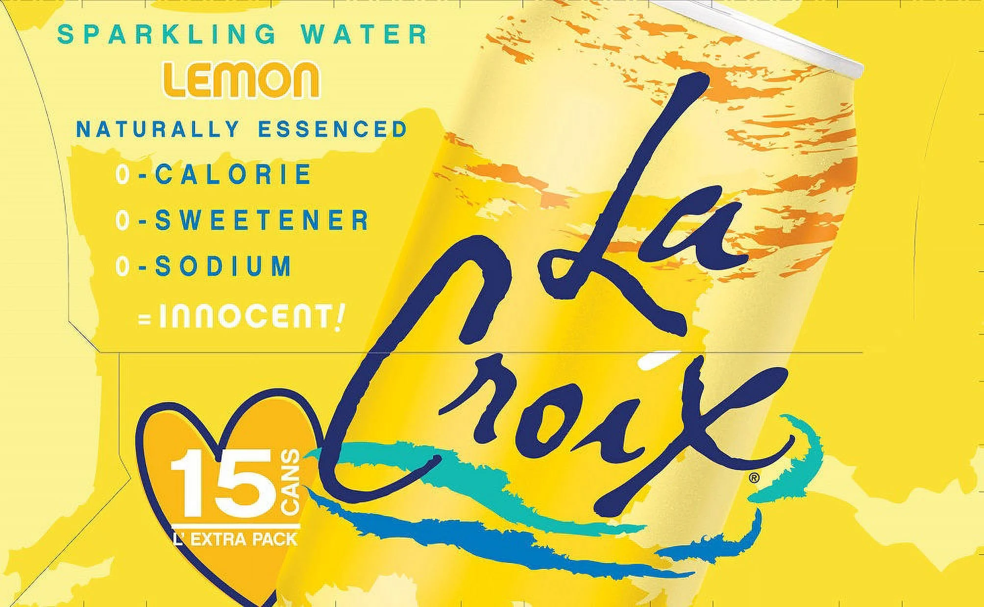 La Croix Lemon Sparkling Water, 15 Pack