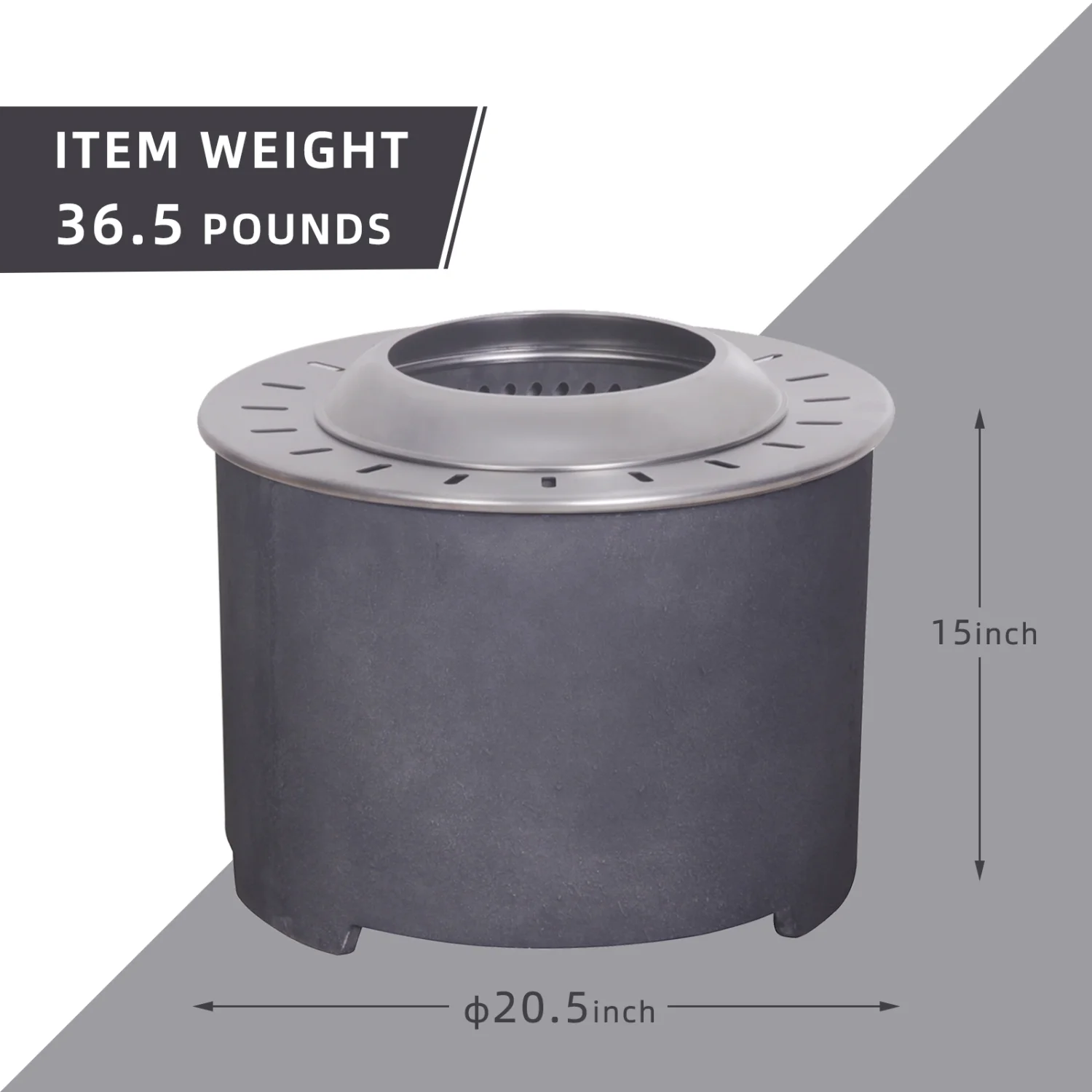 functional addition to your backyard or patio. Create a cozy ambiance with this sleek and modern fire pit  suitable for any outdoor space. Enjoy hassle-free and clean-burning fires with t