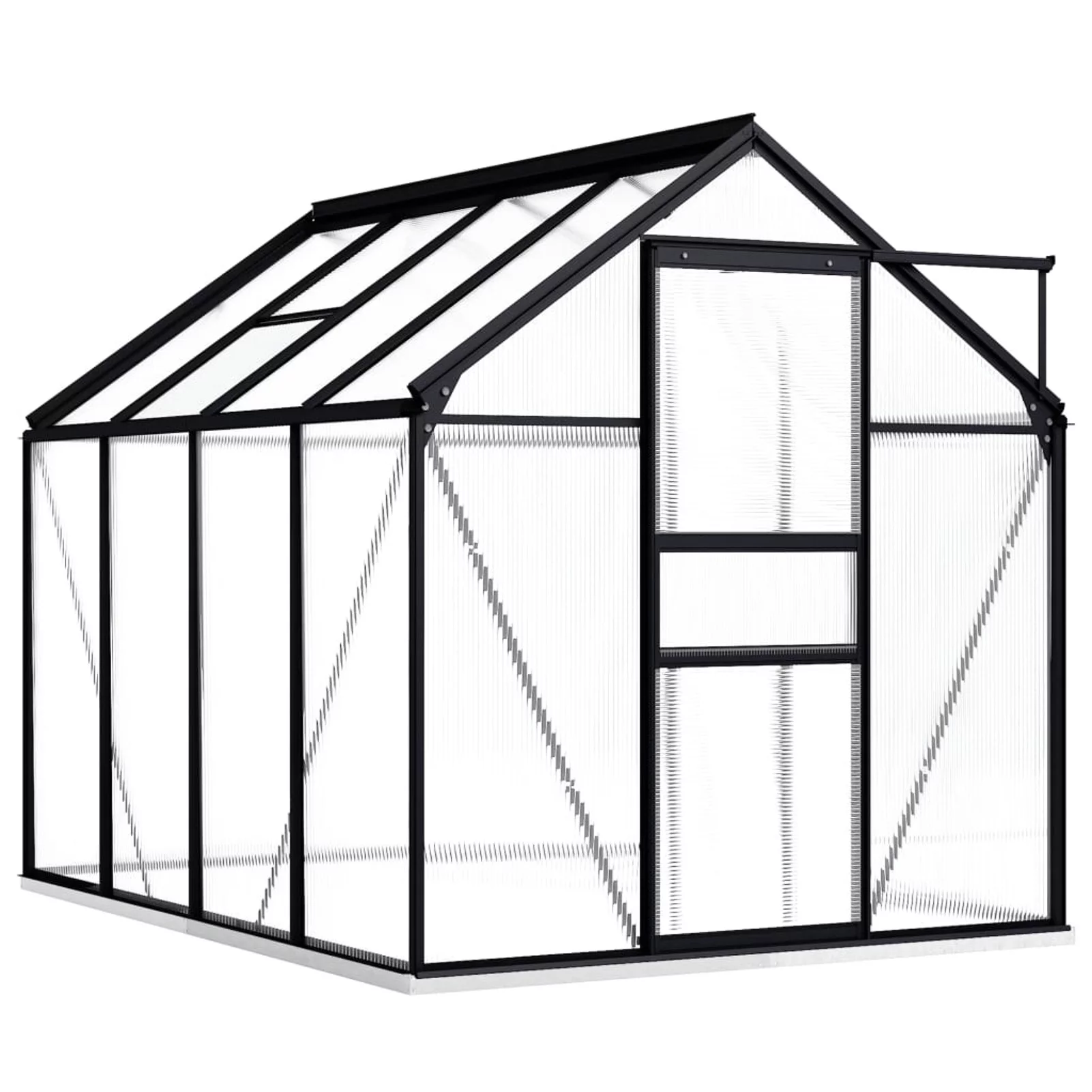 Aibecy Greenhouse with Base Frame Anthracite Aluminum 51.1 ft²