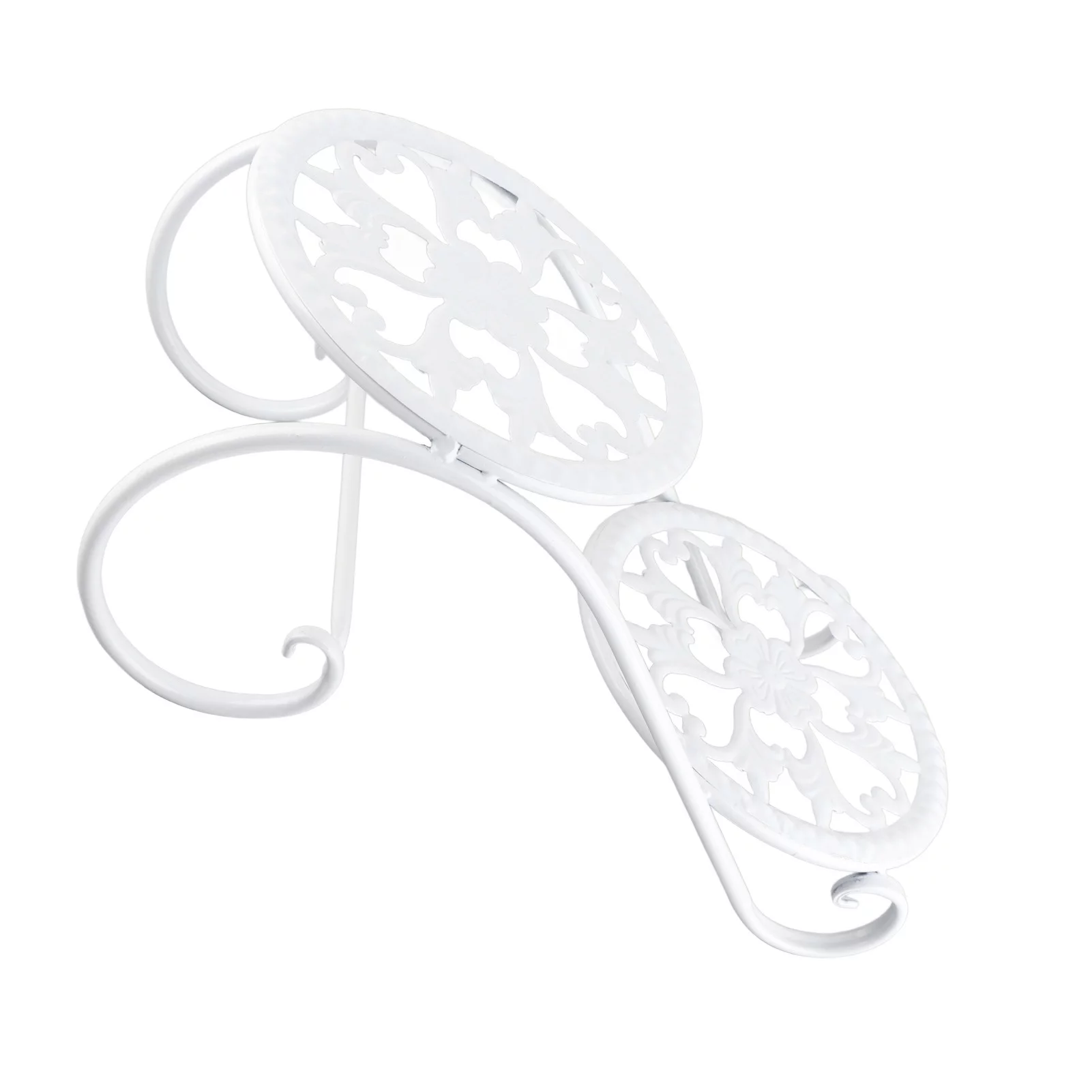 Outdoor Plant Stand - 2 Plant Flower Iron Stand,Mini Flower Pot Holder for Patio Garden Living Room Corner Balcony and Bedroom