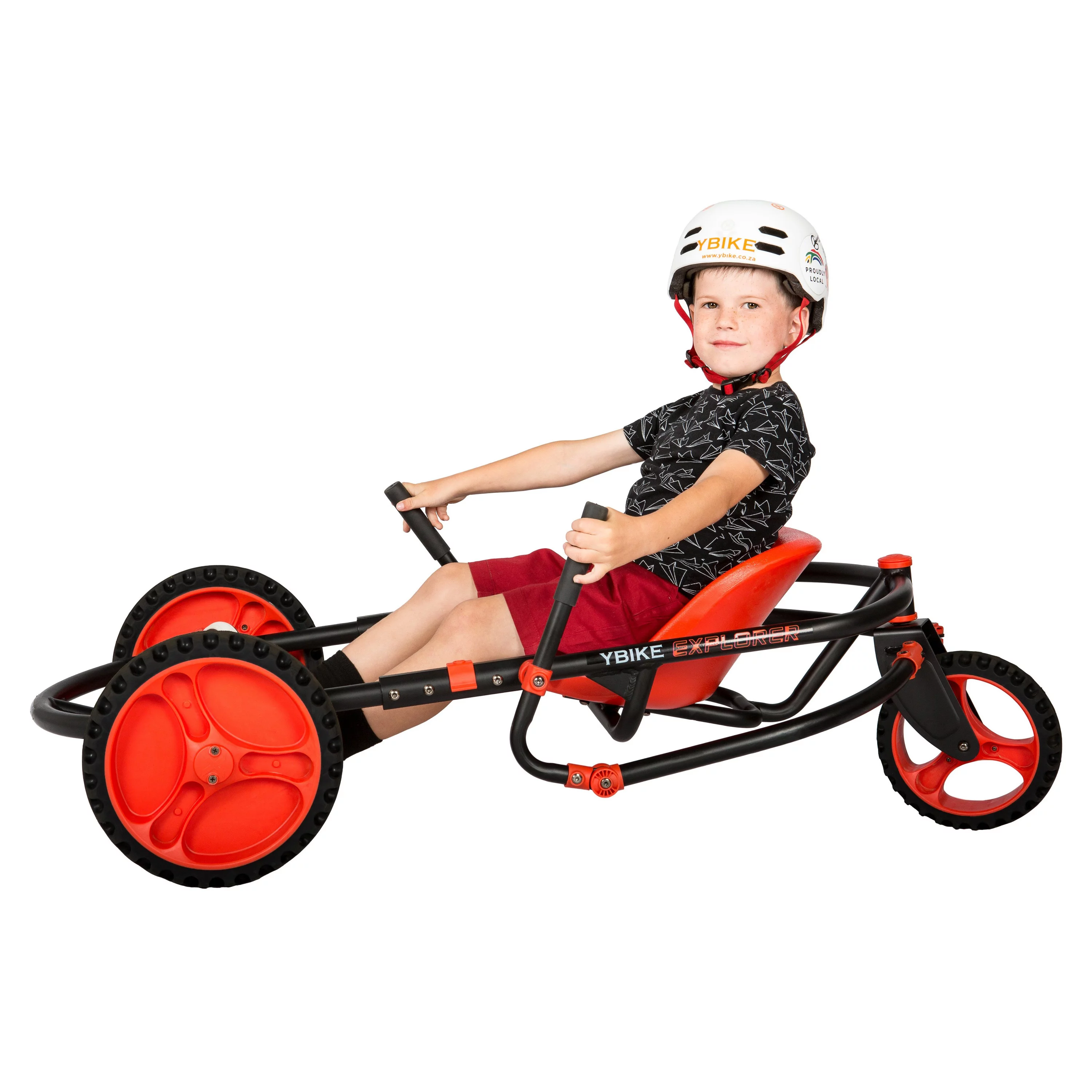 Ybike Explorer 3.0 Children's Pedal Go Kart, Red/Black