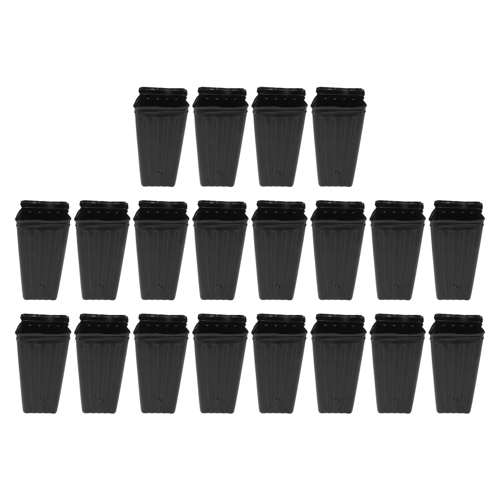 Tall Seedling Flower Plant Pot 20pcs Deep Tree Pot Reusable Plastic Tall Seedling Flower Plant Container with Drainage Holes for Yard Garden 20pcs