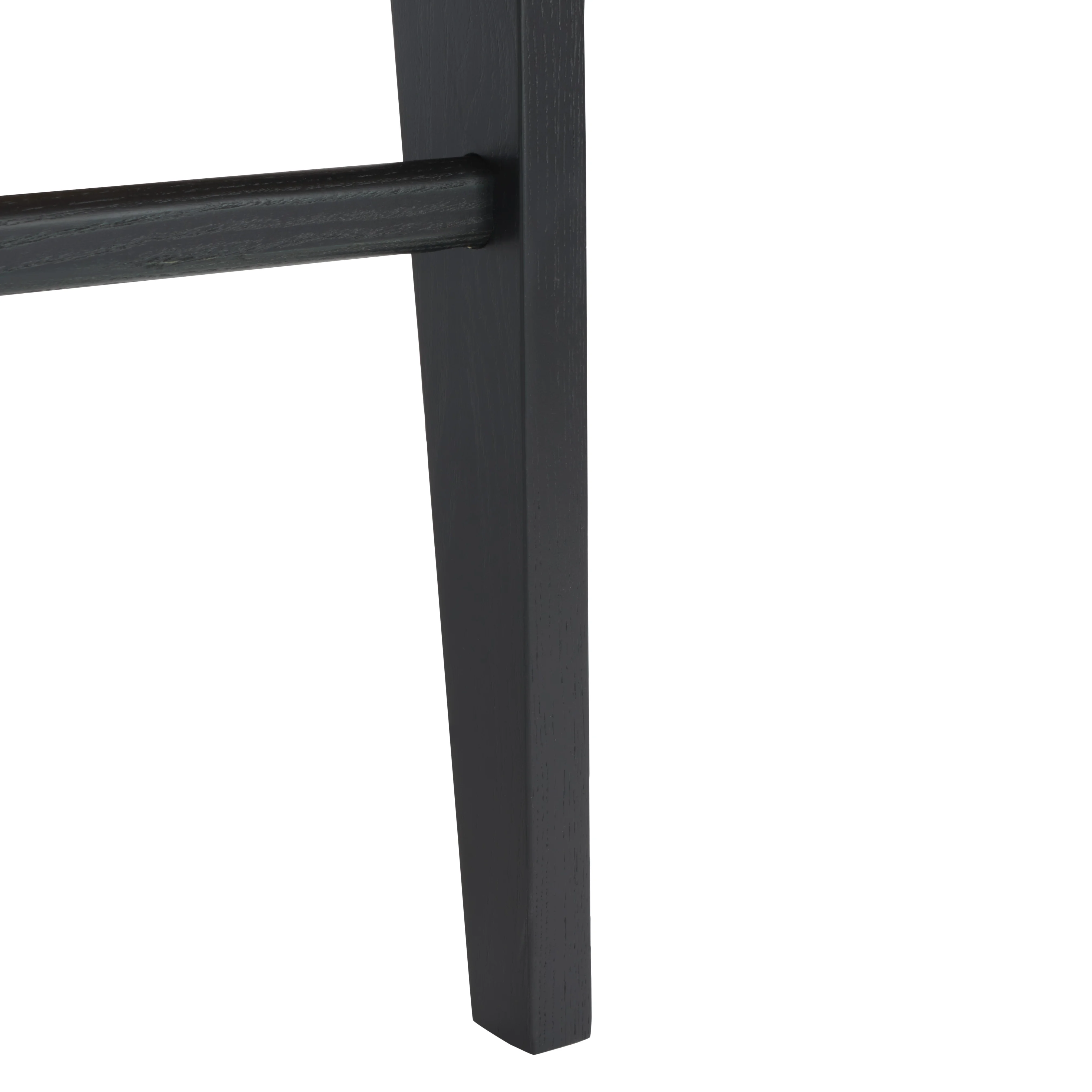 SAFAVIEH Couture Susanne Natural Woven Paper Solid Dining Side Chair, Black/Natural (Set of 2)