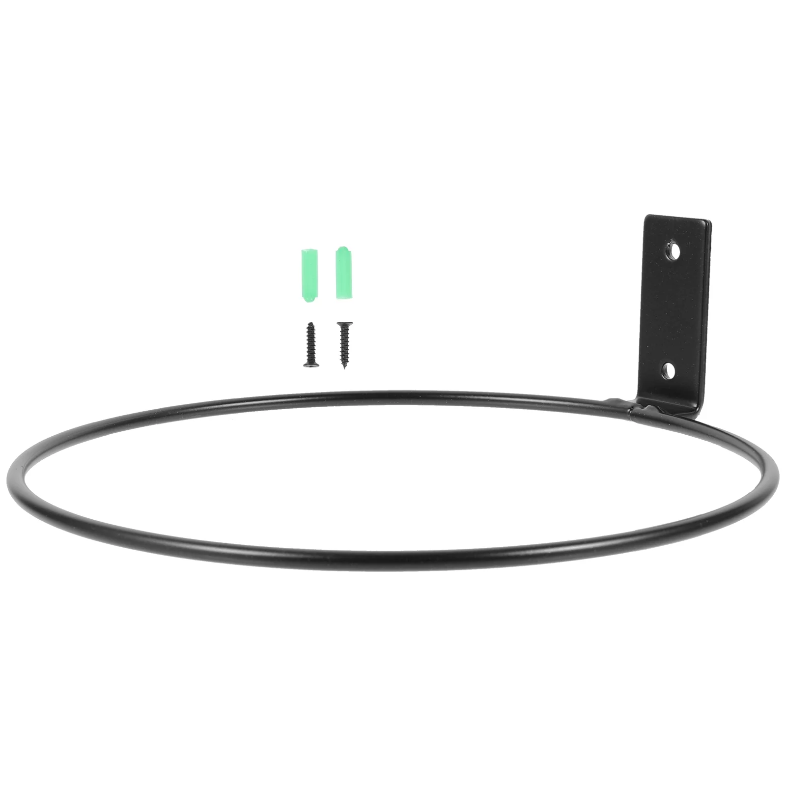Hemoton Wall Mounted Flower Pot Rack Iron Ring Flowerpot Wall Bracket Planter Holder