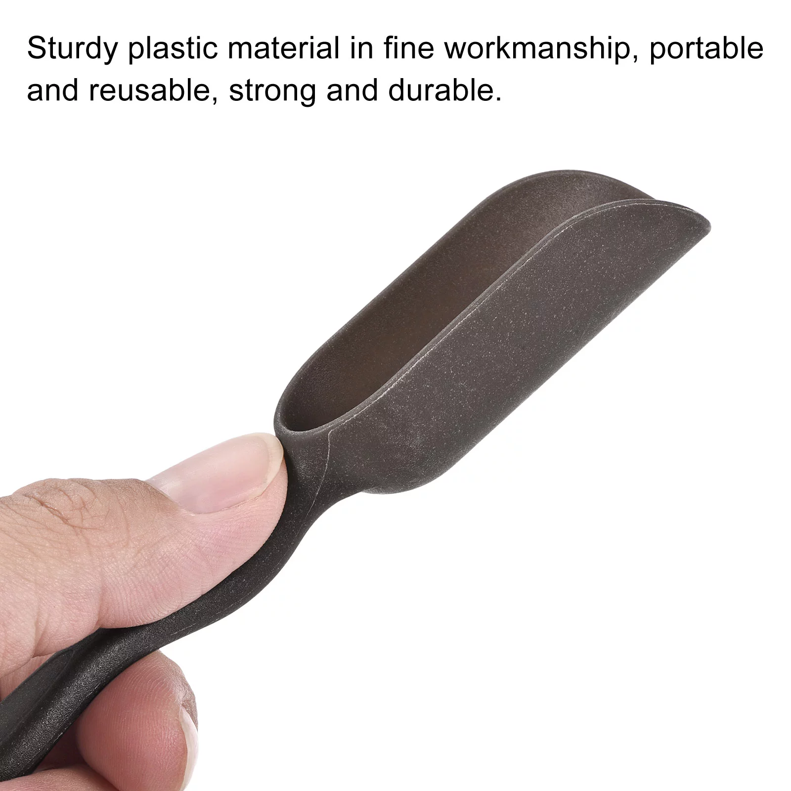 Uxcell 5.7'' Gardening Shovel Spoons Soil Scoops Planting Tools, Black 12 Pack