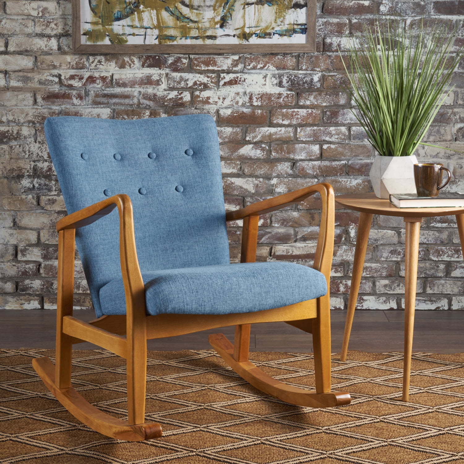 Solid  Sturdy  and Elegant Rocking Chair for Ultimate Comfort and Relaxation in Your Home or Garden. Timeless Design for Indoor and Outdoor Spaces. A Perfect Addition.