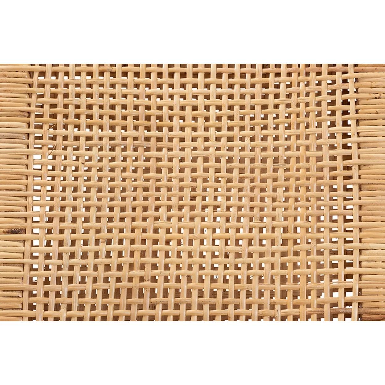 Baxton Studio Lesia Modern Bohemian Natural Brown Rattan and Walnut Brown Finished Wood 2-Piece Dining Chair Set