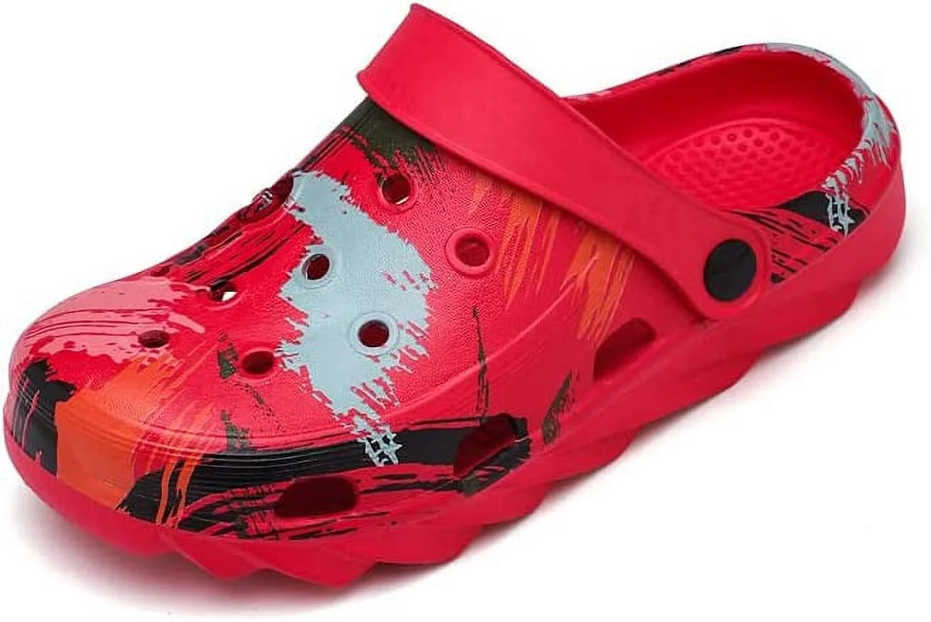 KAQ Kid's Garden Clogs Cute Slides Sandals Toddlers Beach Pool Shower Shoes with Non-Slip Sole